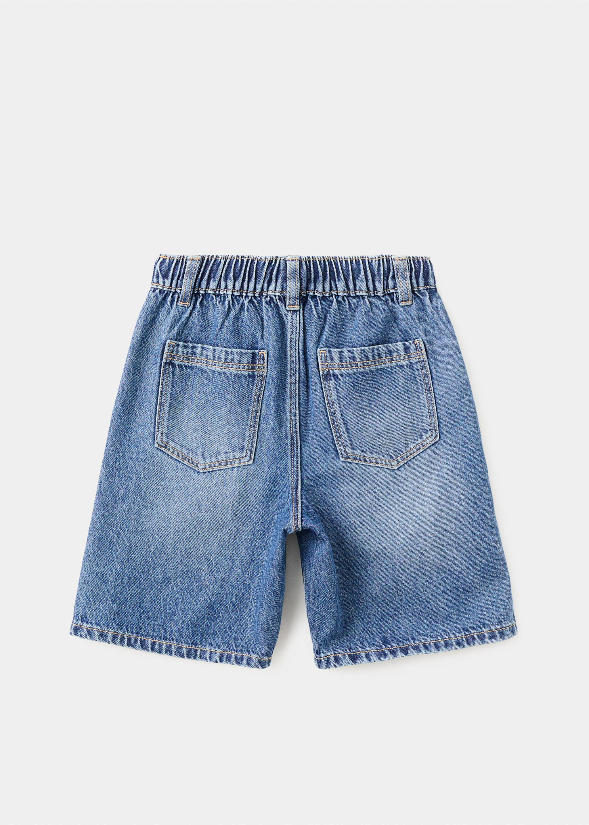 Oversized denim bermuda shorts - Reverse of the article, Medium Blue. Ref: 27097905-00.
