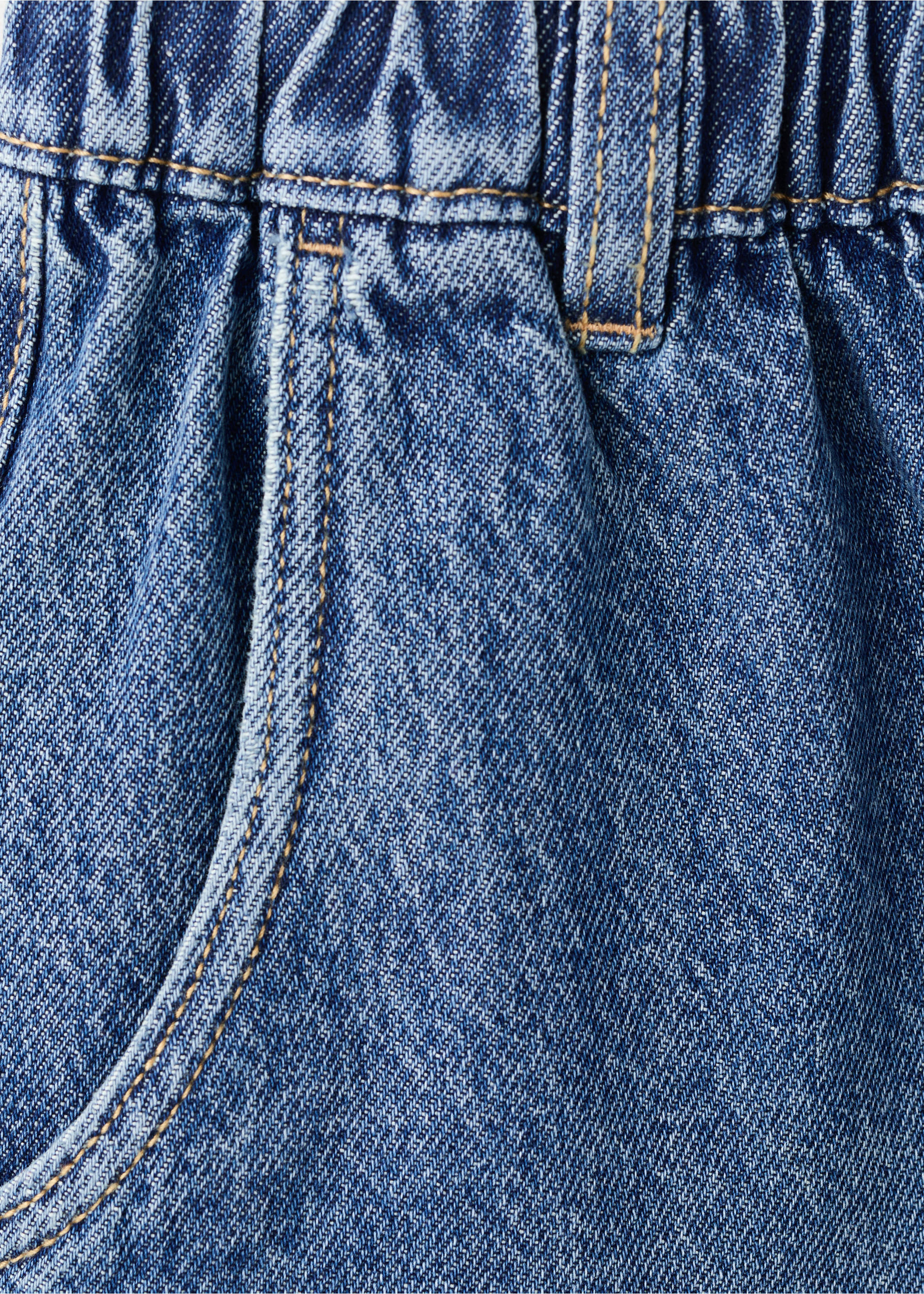 Oversized denim bermuda shorts - Details of the article 0, Medium Blue. Ref: 27097905-00.