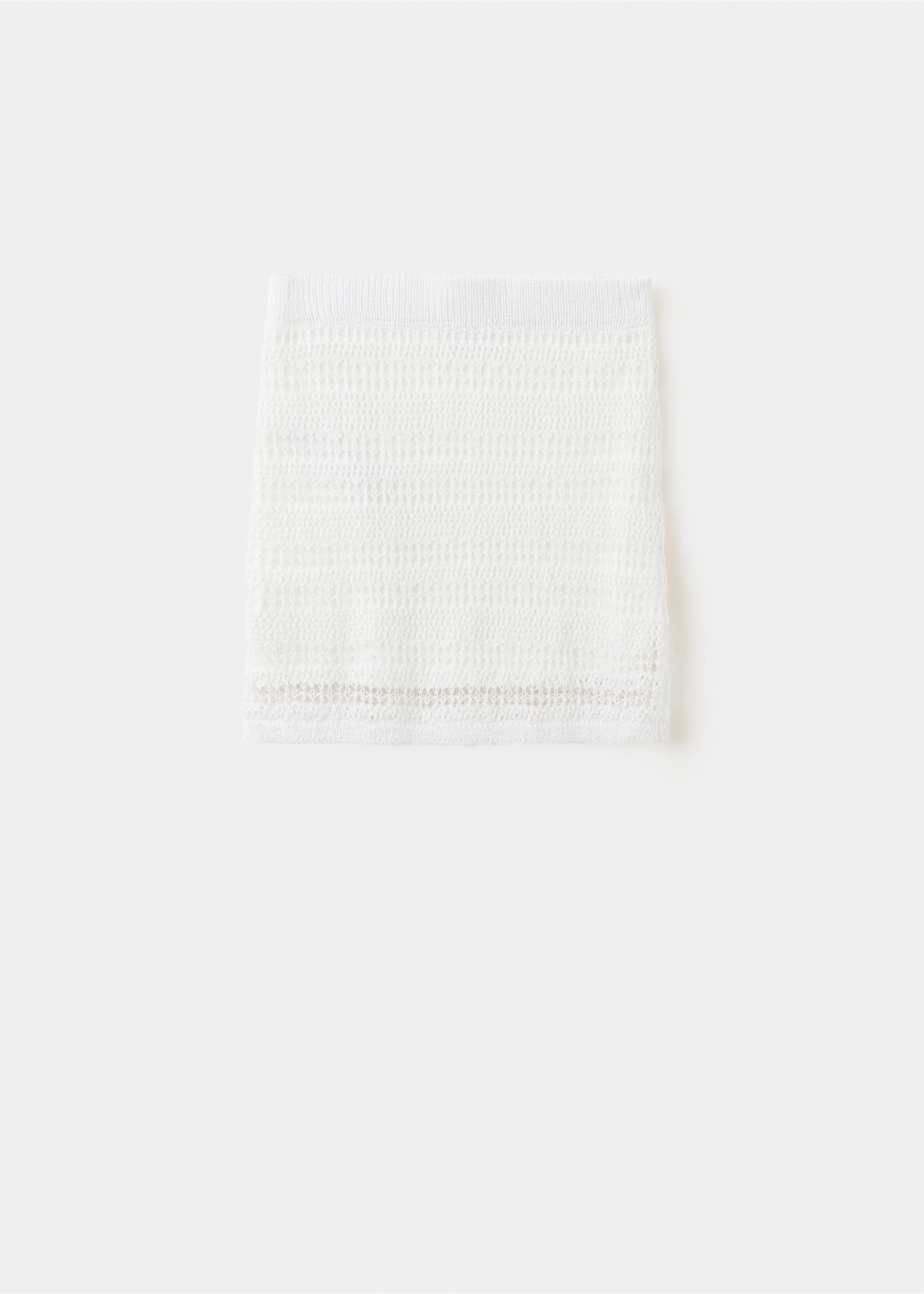 Юбка из трикотажа в рубчик - Изделие без модели, Белый. Ref: 27097907-00.