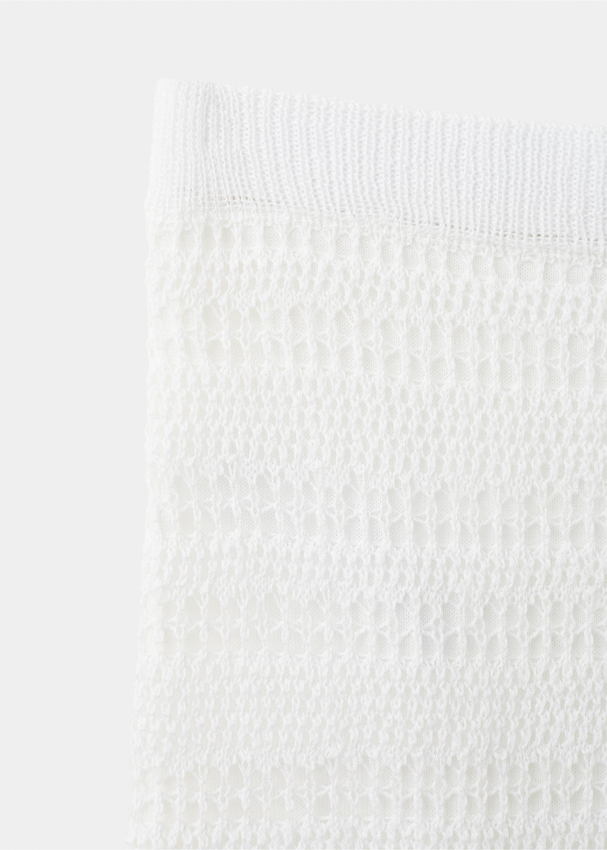 Юбка из трикотажа в рубчик - Деталь изделия 0, Белый. Ref: 27097907-00.