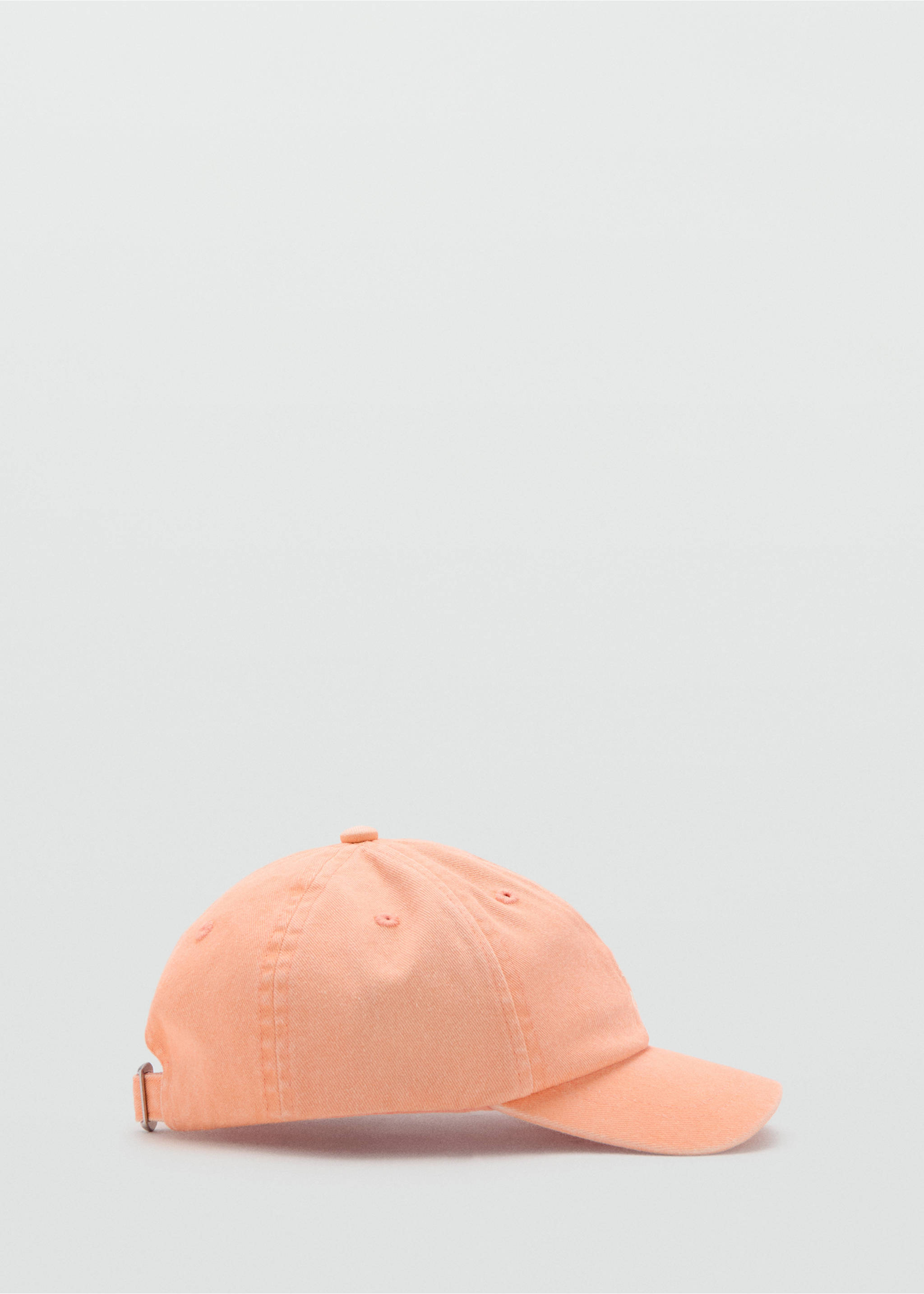 Embroidered cotton cap - Article without model, Orange. Ref: 27097908-00.