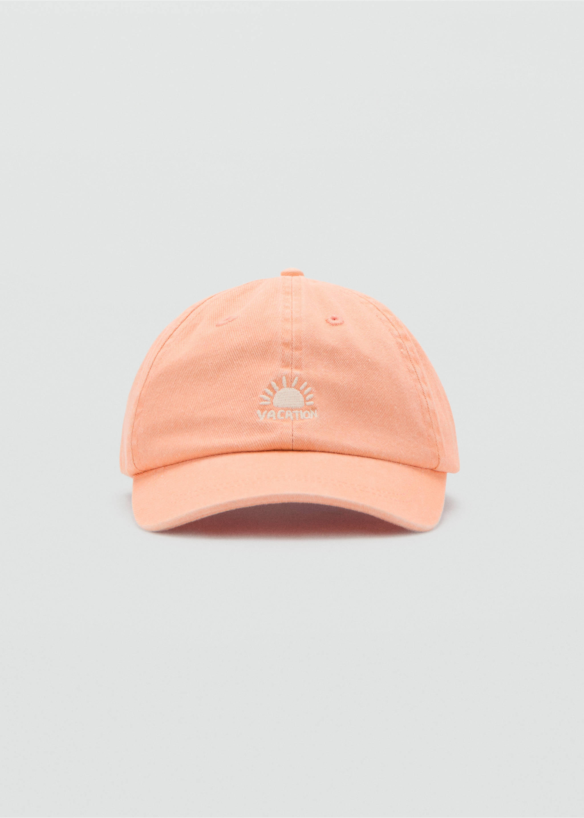 Embroidered cotton cap - Medium plane, Orange. Ref: 27097908-00.