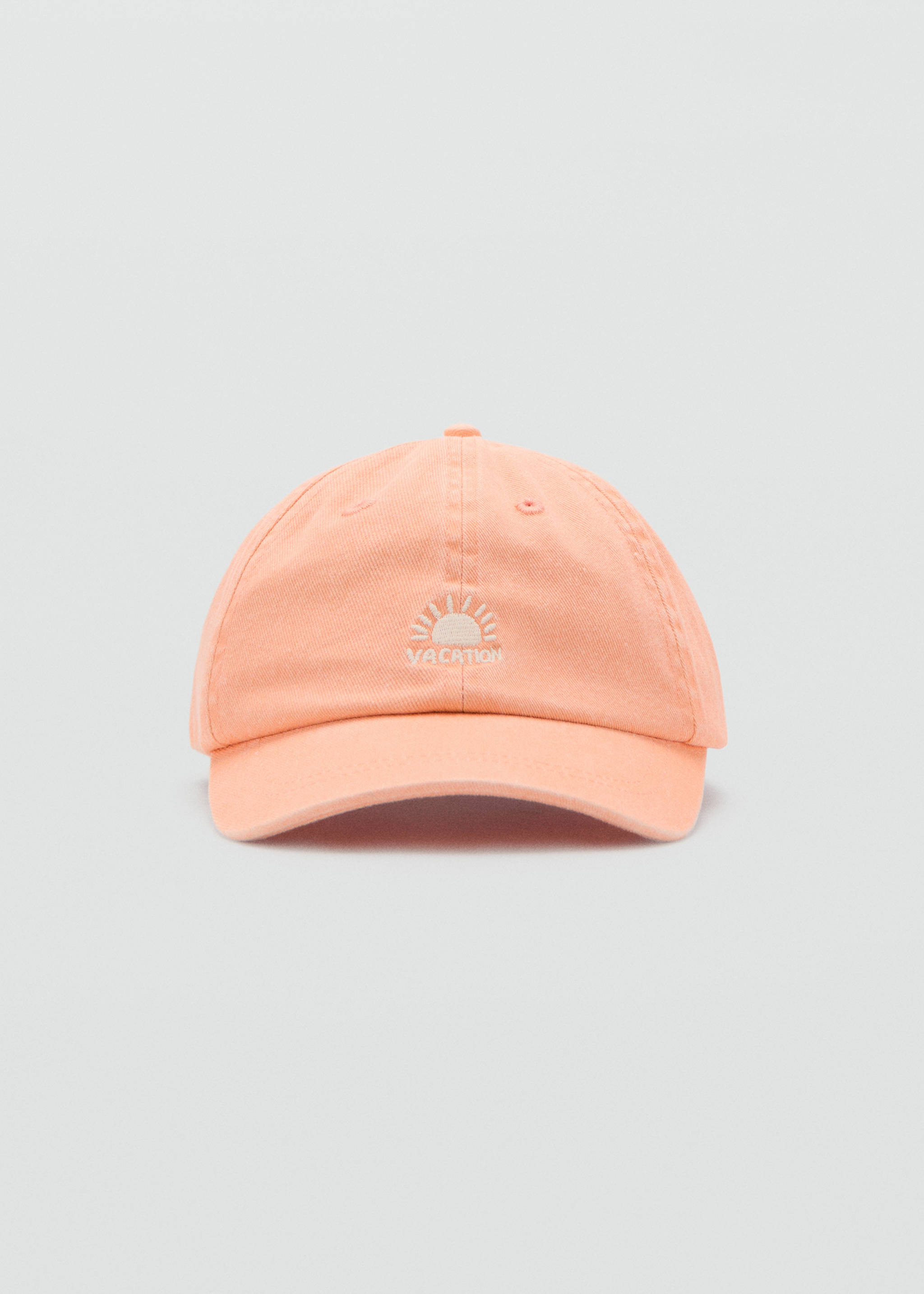 Embroidered cotton cap - Medium plane