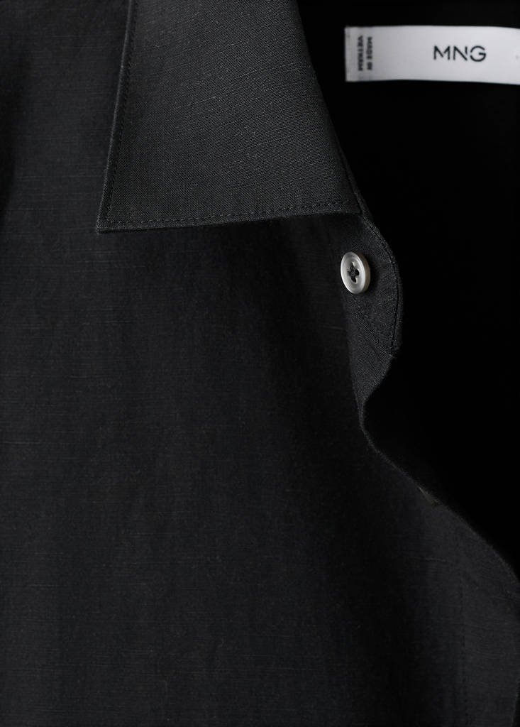 Short sleeve fluid shirt — Black