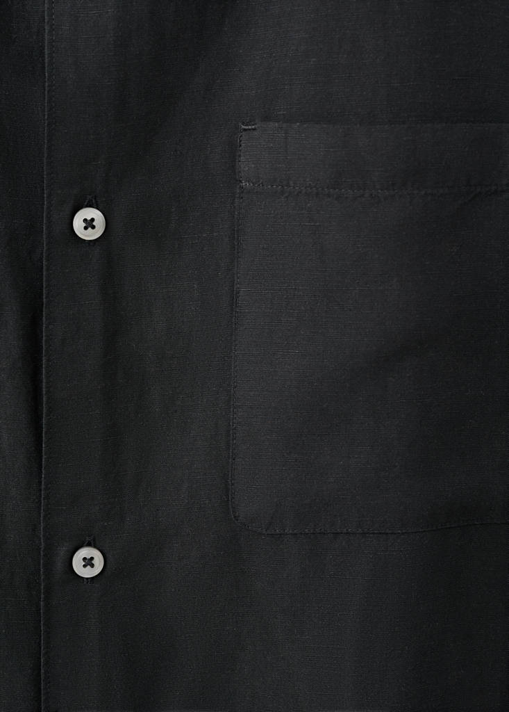 Short sleeve fluid shirt — Black