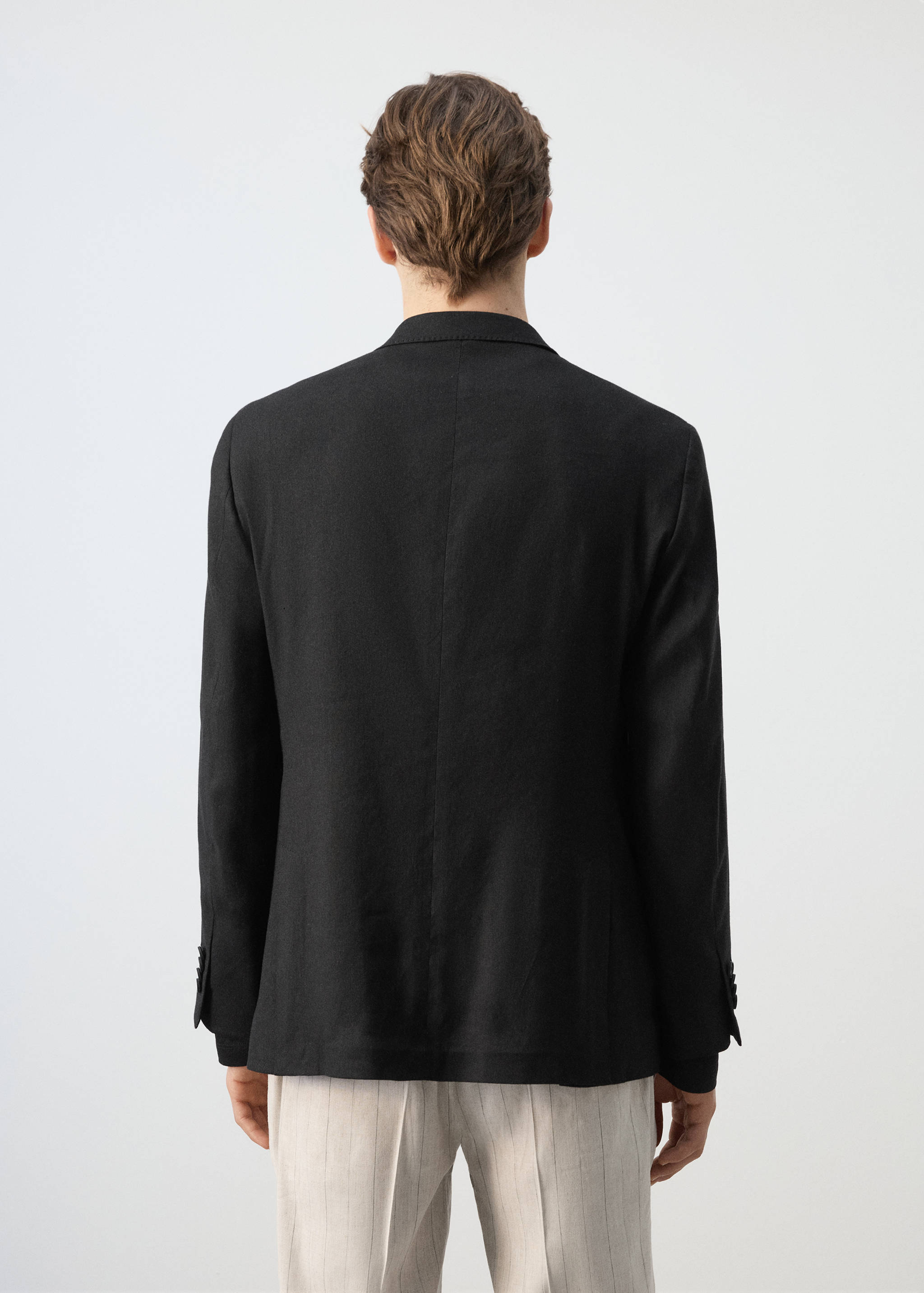 Veste costume slim-fit mélange de lin - Verso de l’article