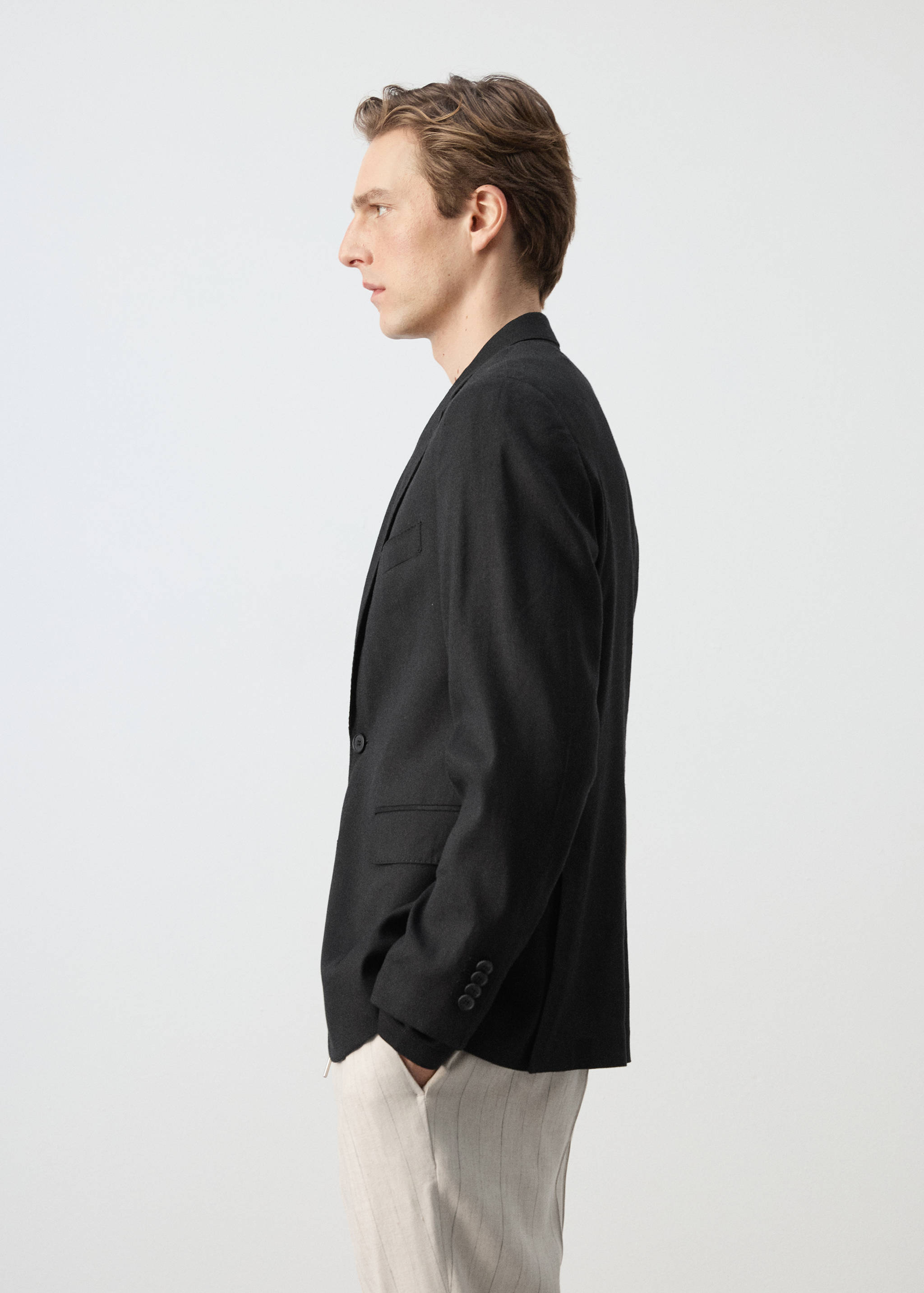 Veste costume slim-fit mélange de lin - Détail de l'article 2