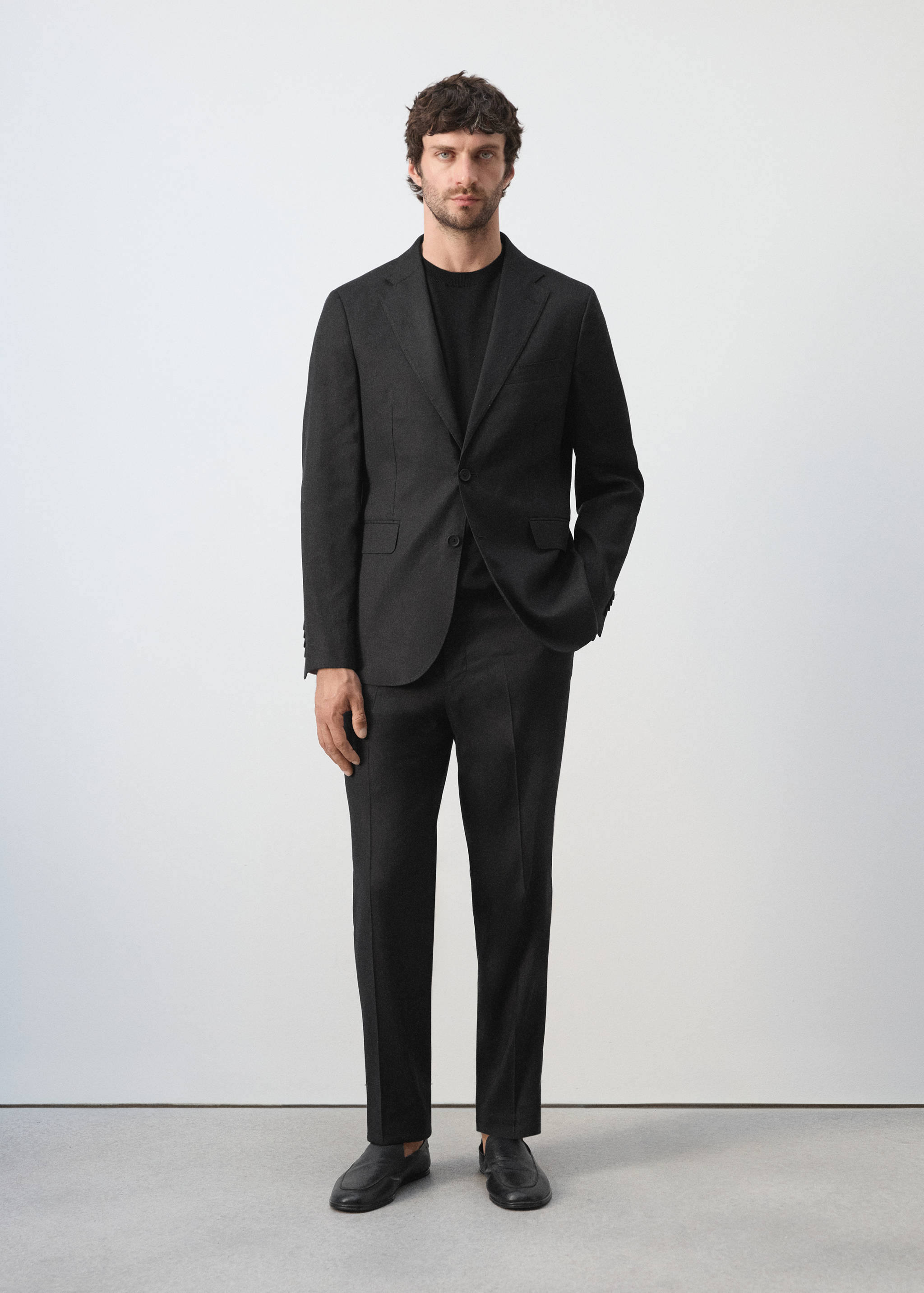 Blazer de costume Amalfi slim fit en mélange de lin - Plan général