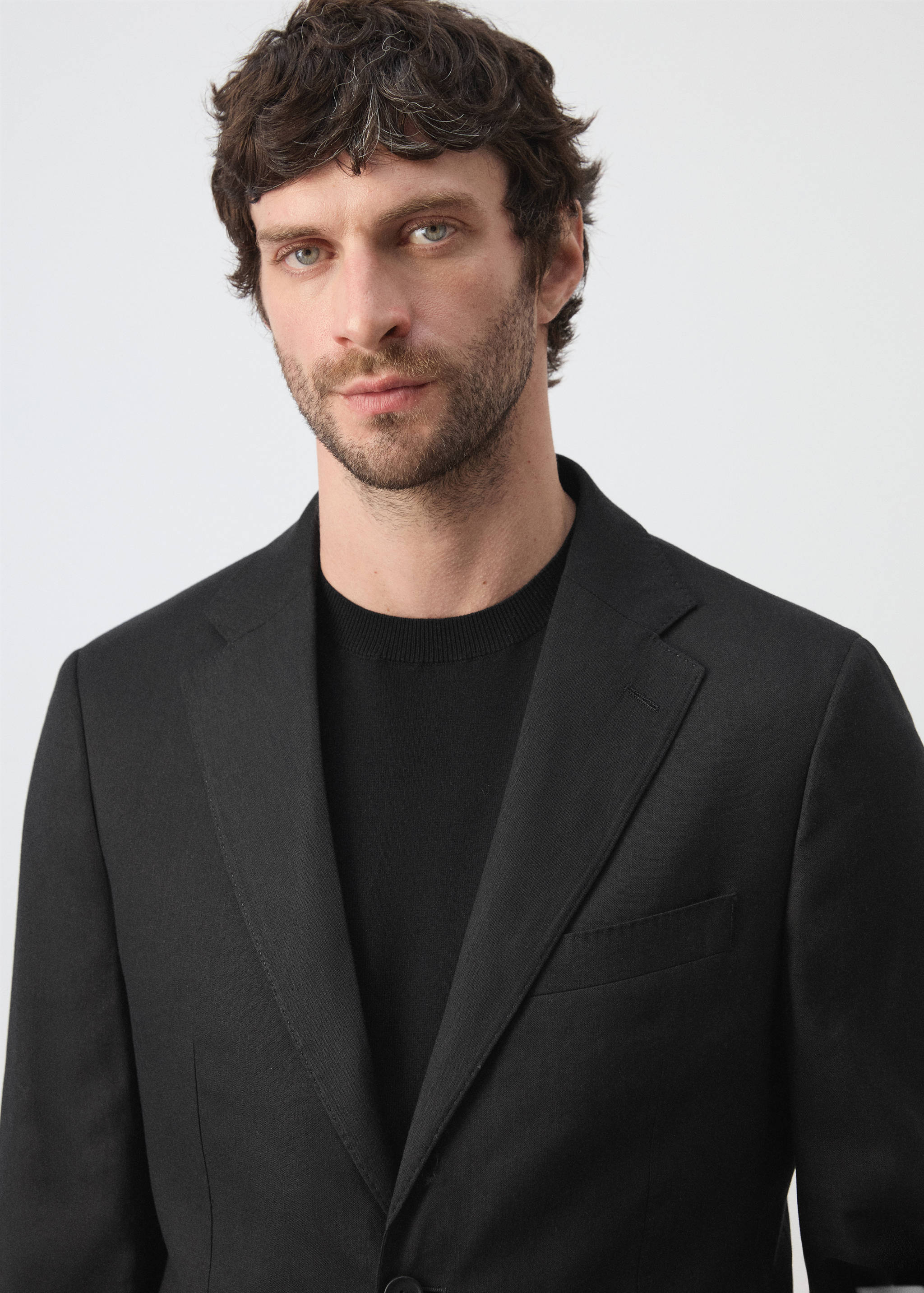 Blazer de costume Amalfi slim fit en mélange de lin - Détail de l'article 1