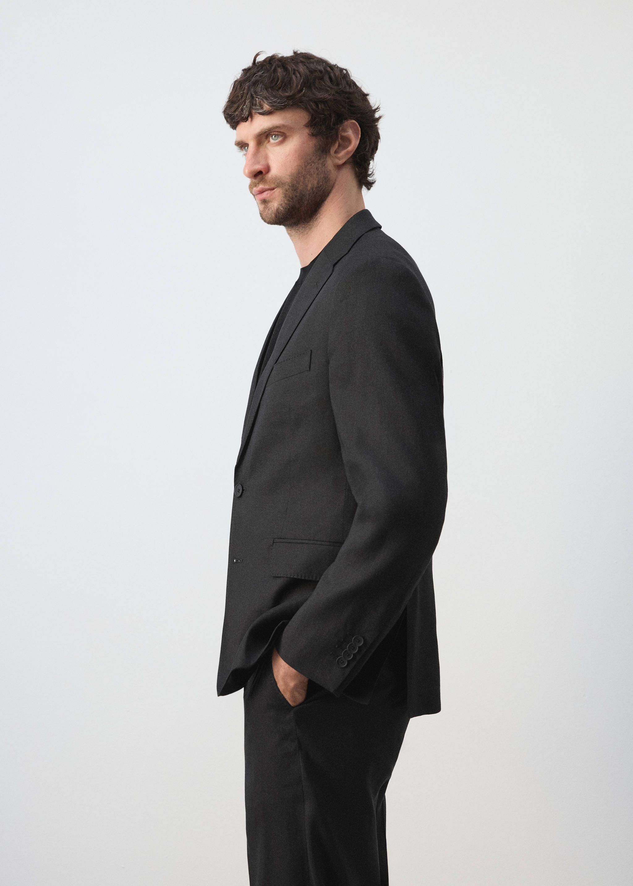 Blazer de costume Amalfi slim fit en mélange de lin - Détail de l'article 2