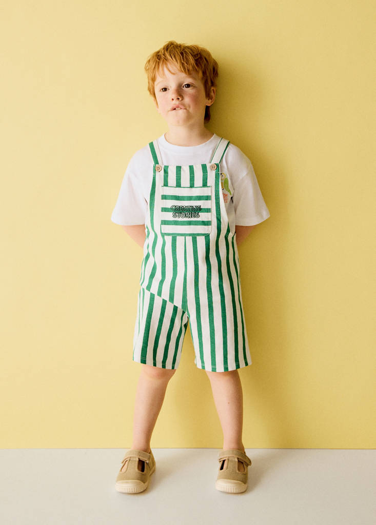 Peto rayas detalle estampado