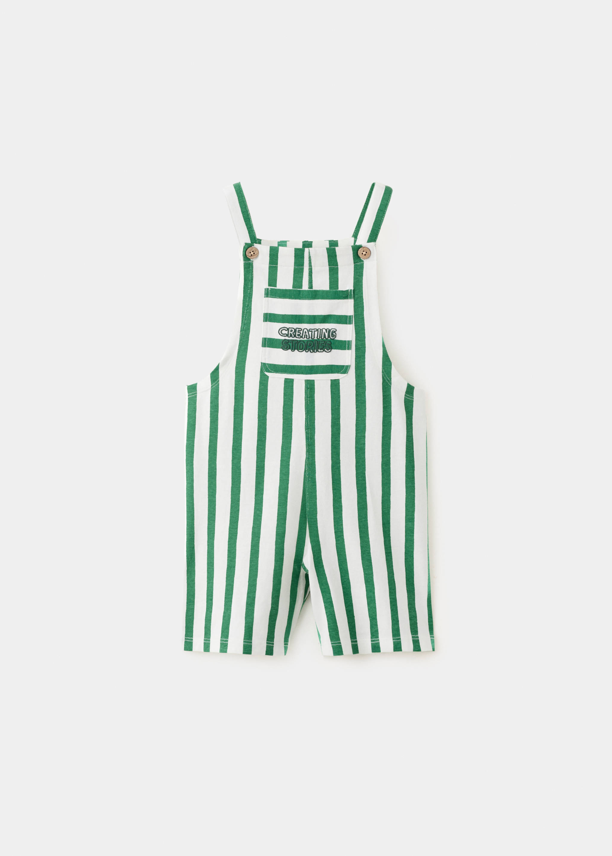 Striped dungarees with print detail - Article without model