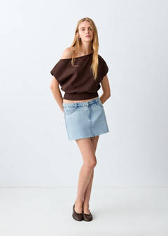 Studded denim skirt — Medium Blue 2