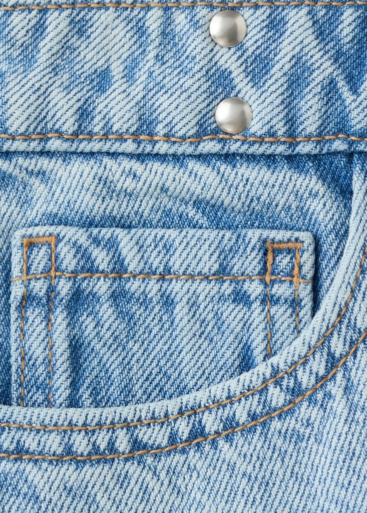 Studded denim skirt — Medium Blue