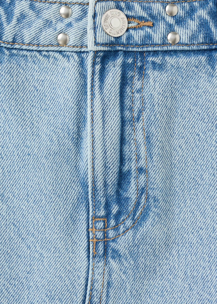 Studded denim skirt — Medium Blue