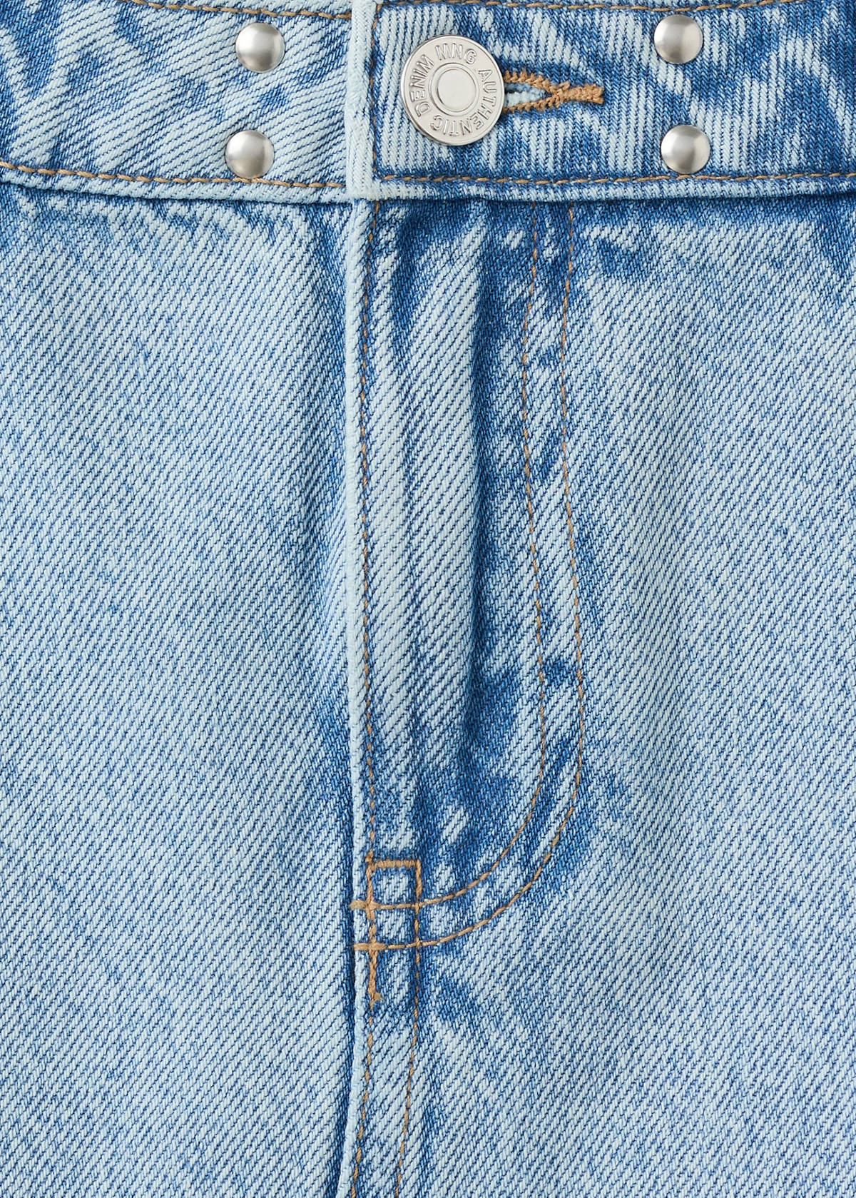 Studded denim skirt — Medium Blue