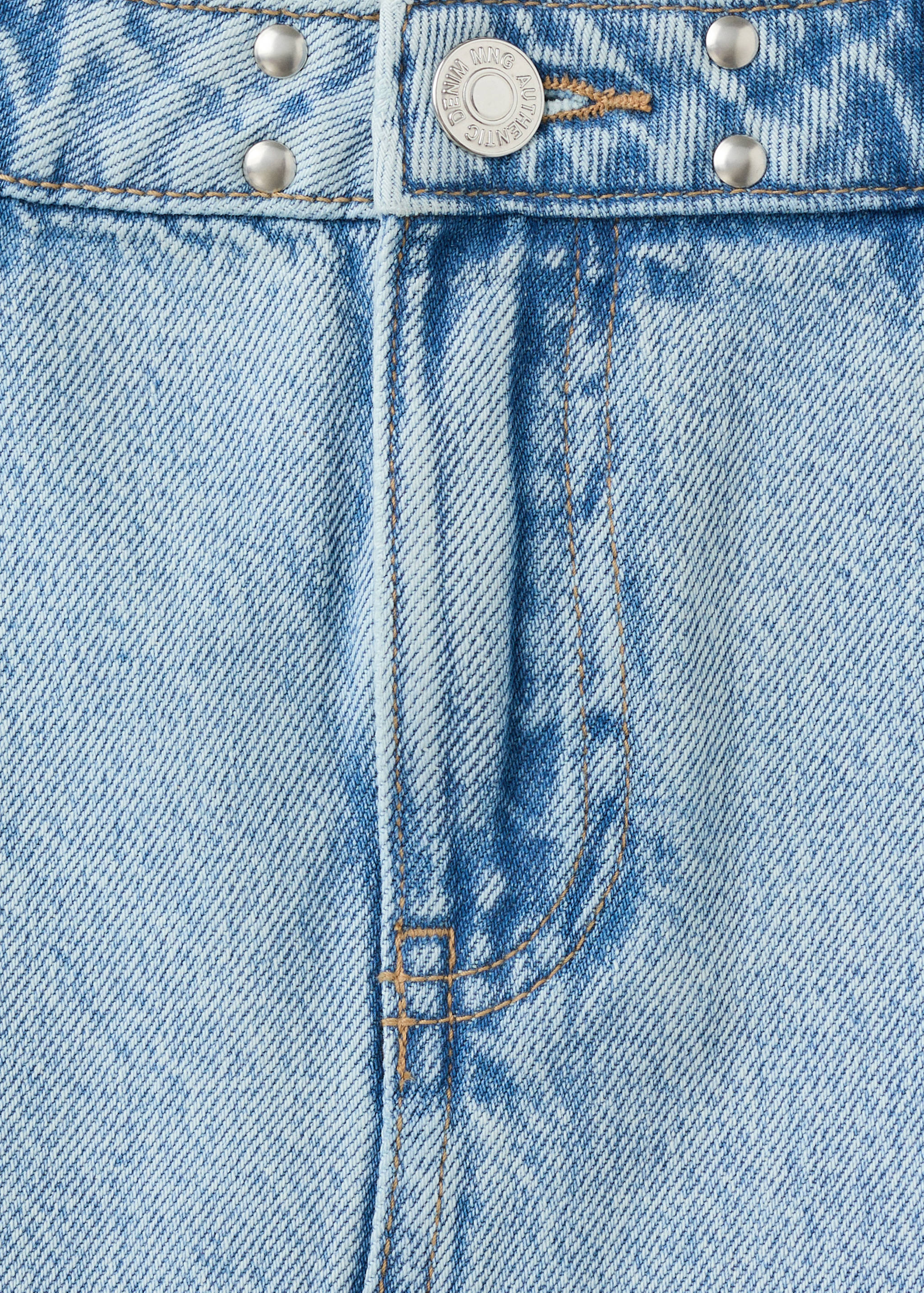 Denim skirt with stud details - Details of the article 0