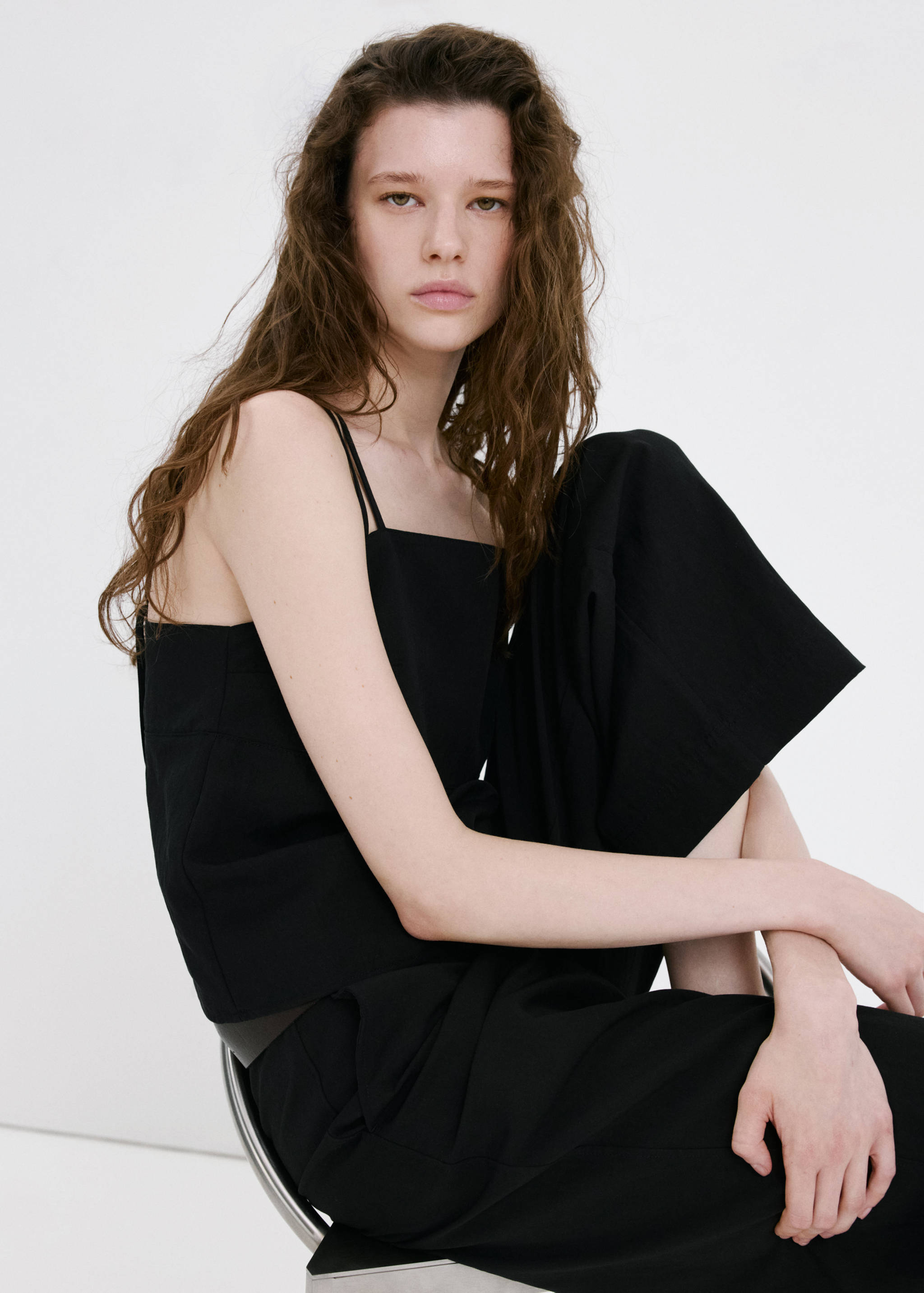 Lyocell trousers with belt - Details of the article 1