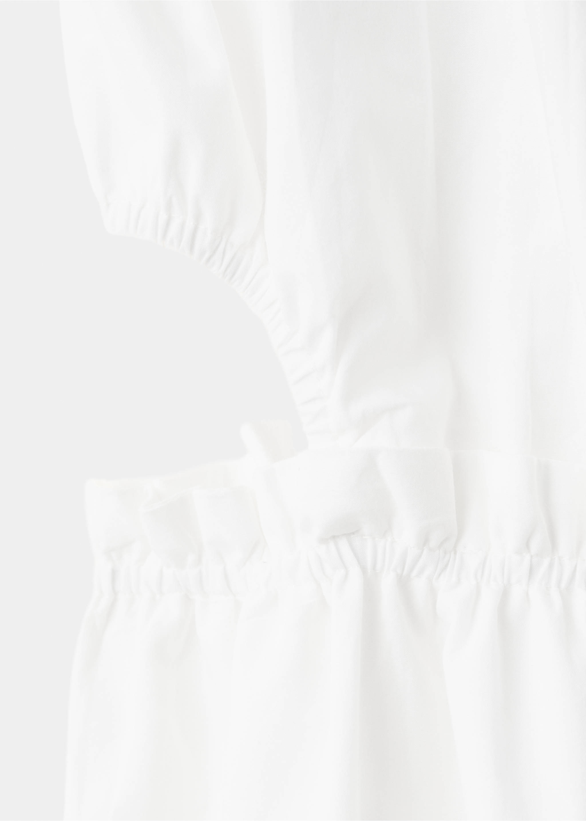 Cotton cut-out dress - Details of the article 8, White. Ref: 27097920-00.