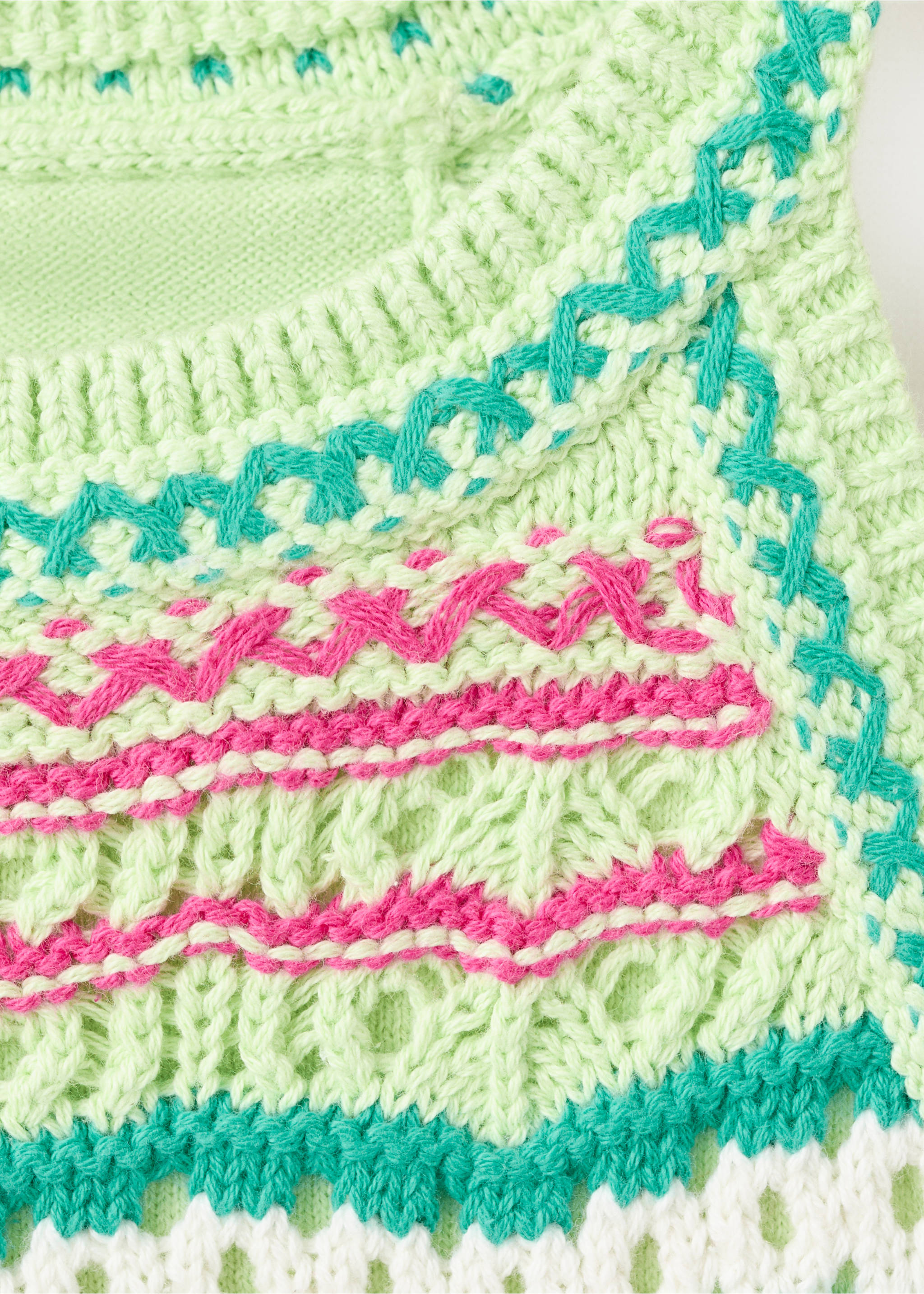 توب كروشيه متناسق - تفاصيل المنتج 8, أخضر تفاحي. Ref: 27097923-00.