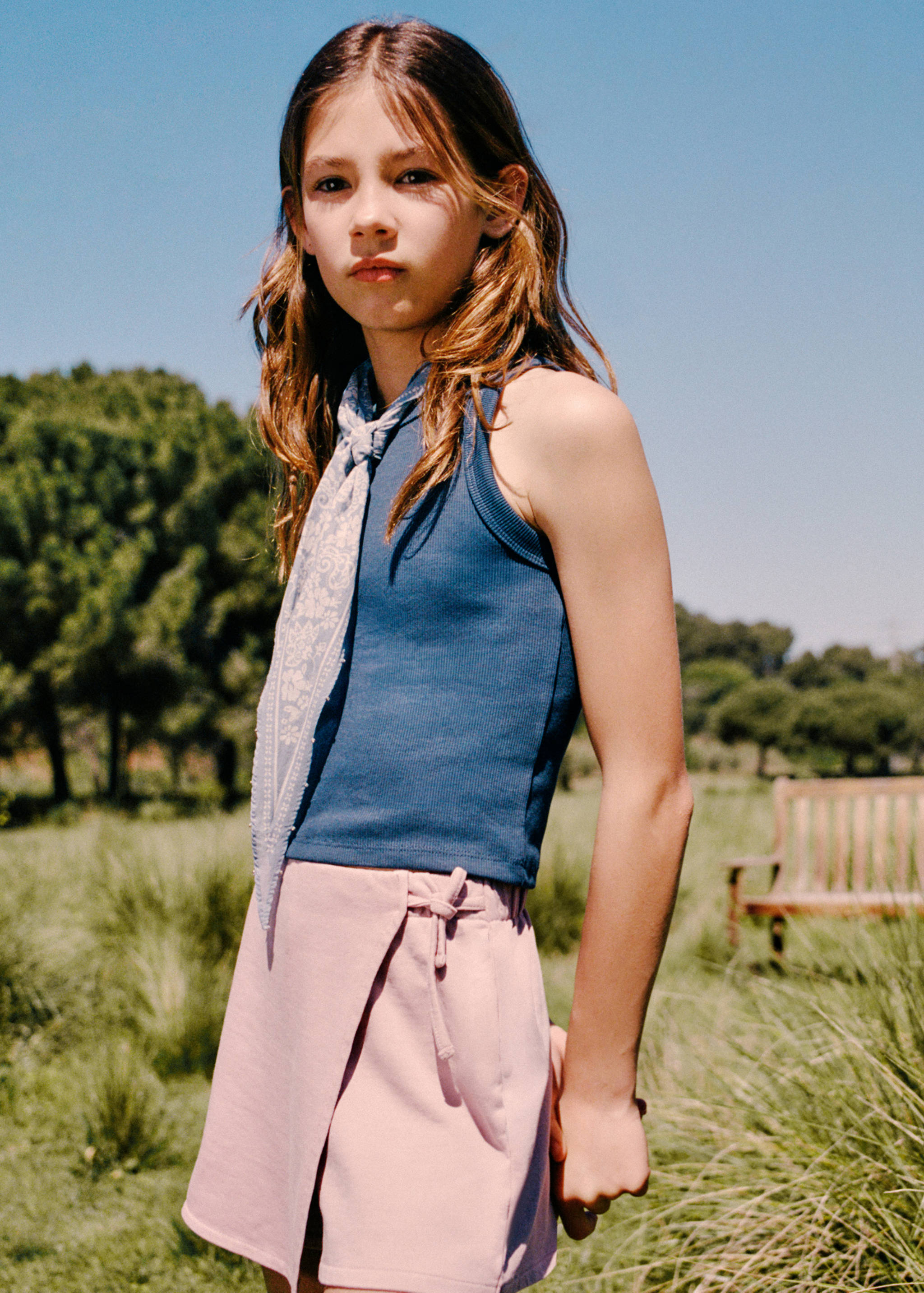 Cotton skort - General plane