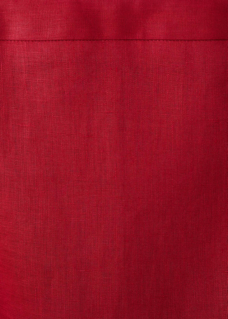 Linen midi skirt — Red