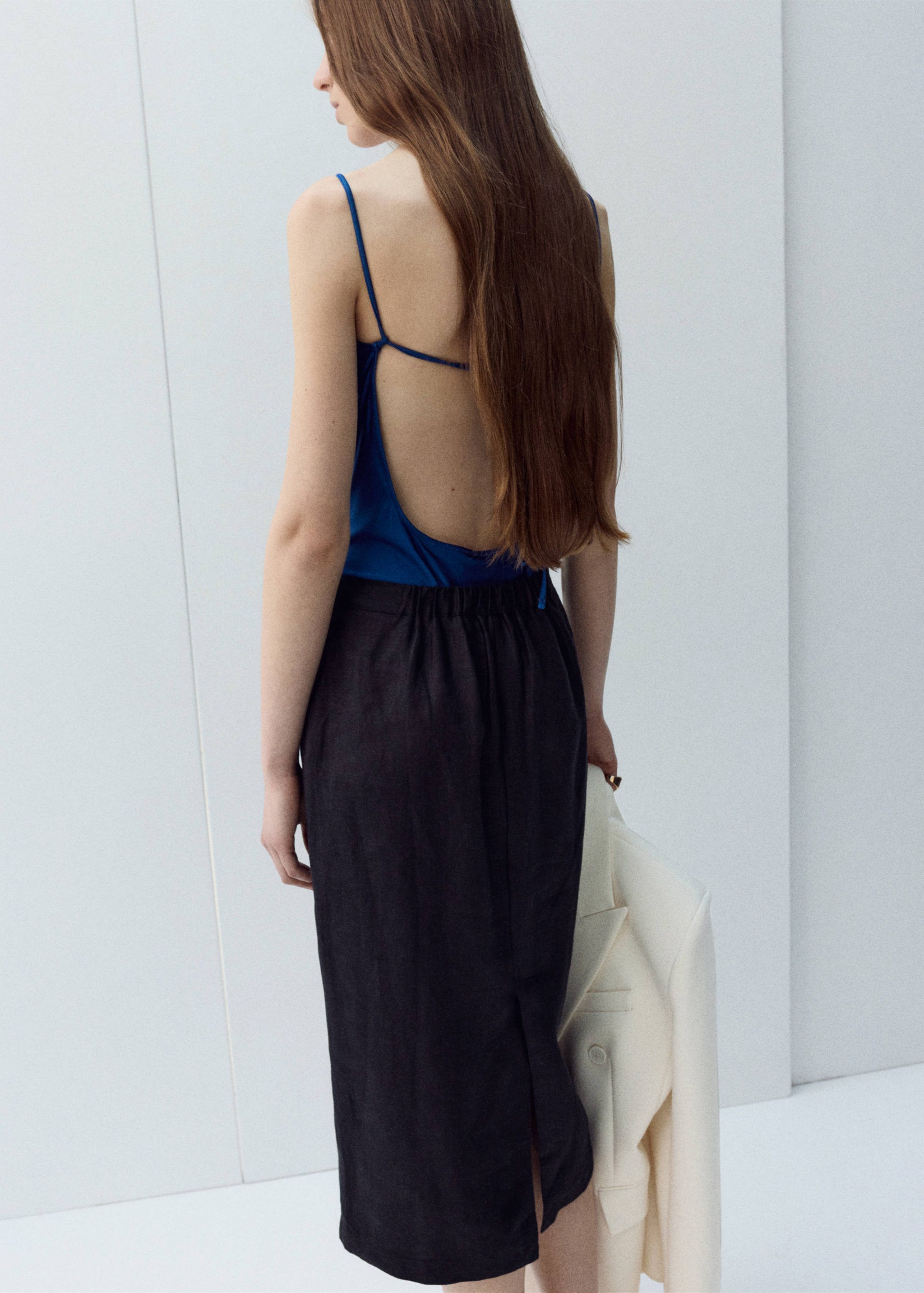 Linen midi skirt - Reverse of the article