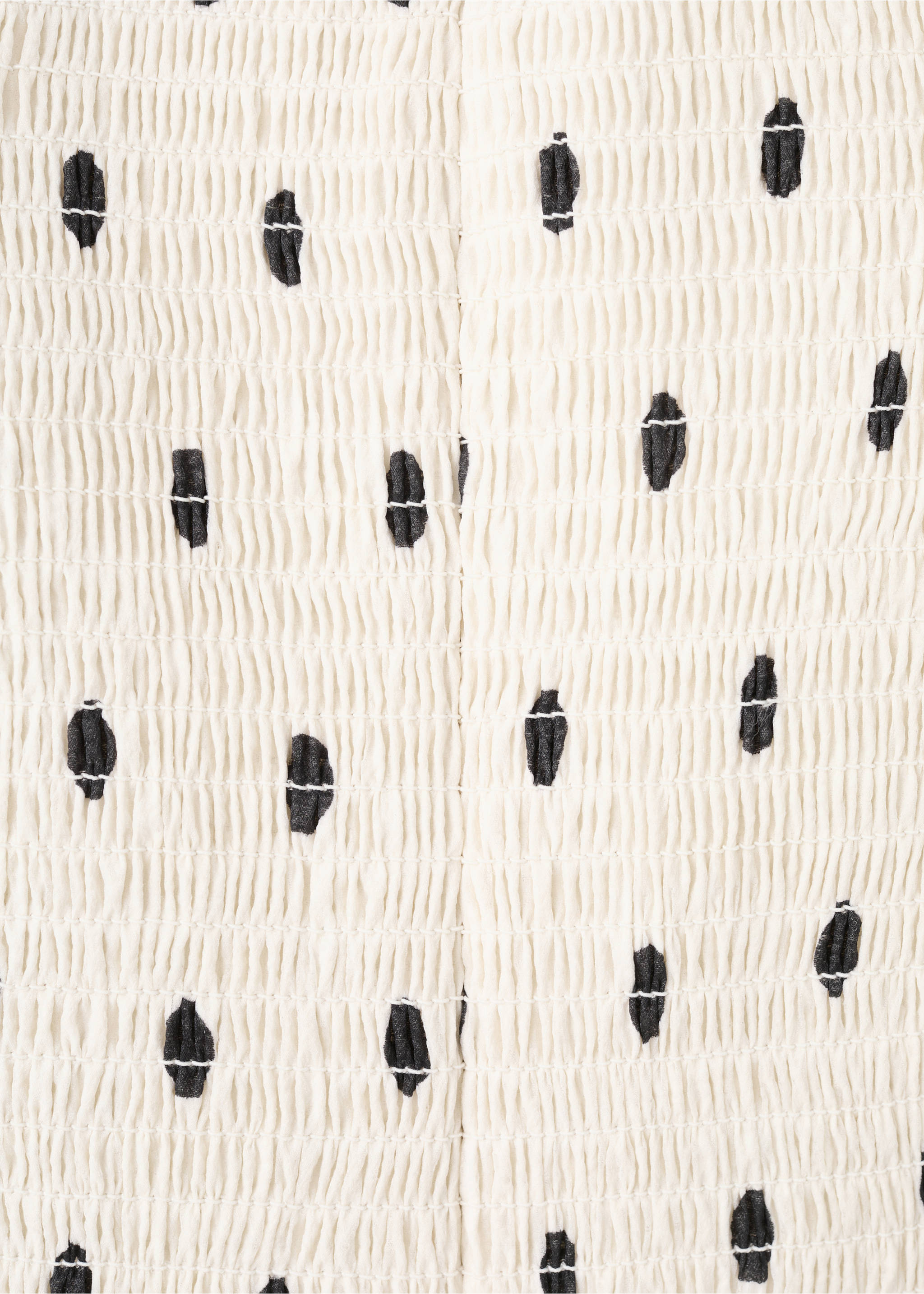 Top fruncido lunares - Detalle del artículo 0, Crudo. Ref: 27097929-00.