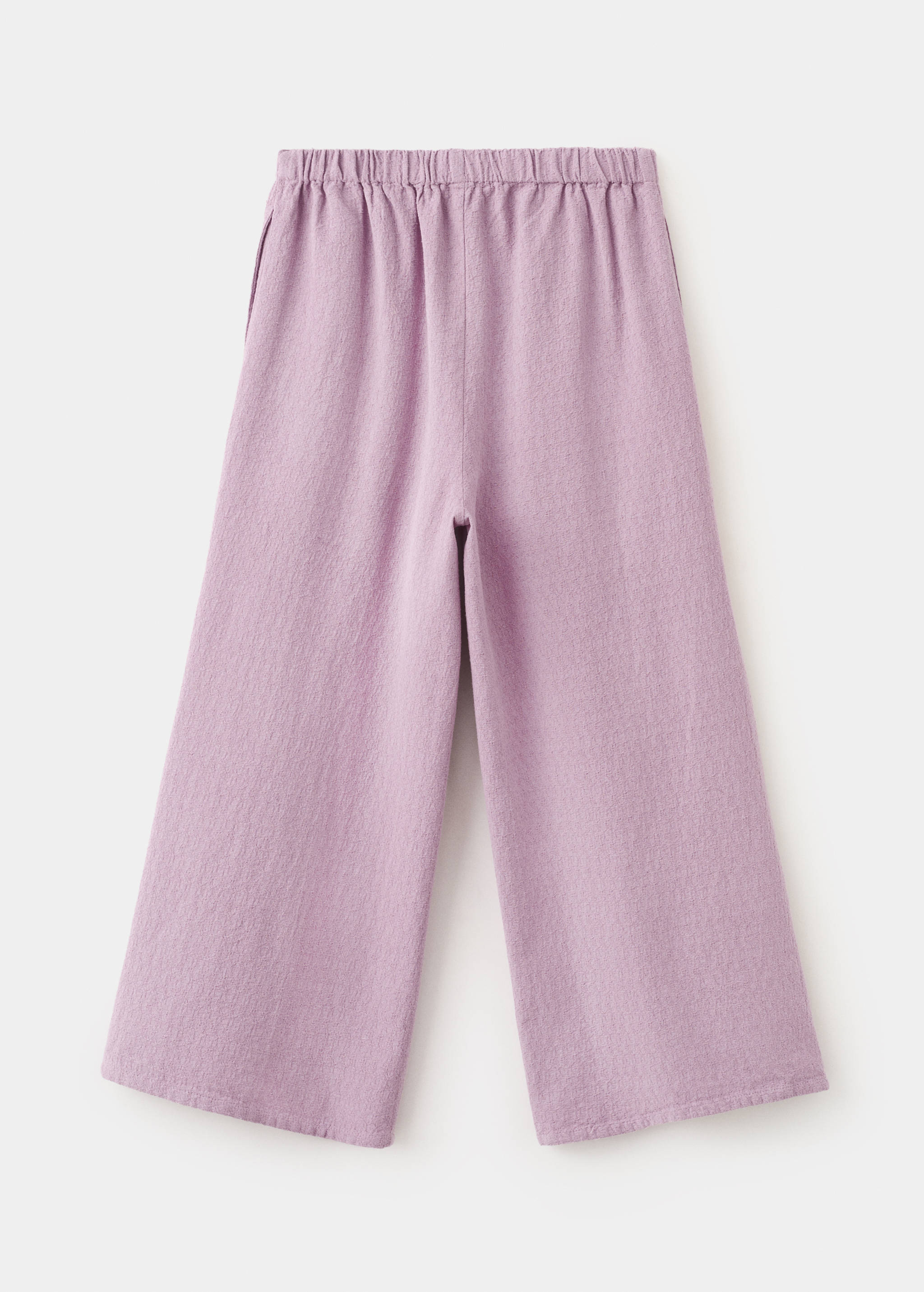 Cotton trousers with embroidered details - Reverse of the article