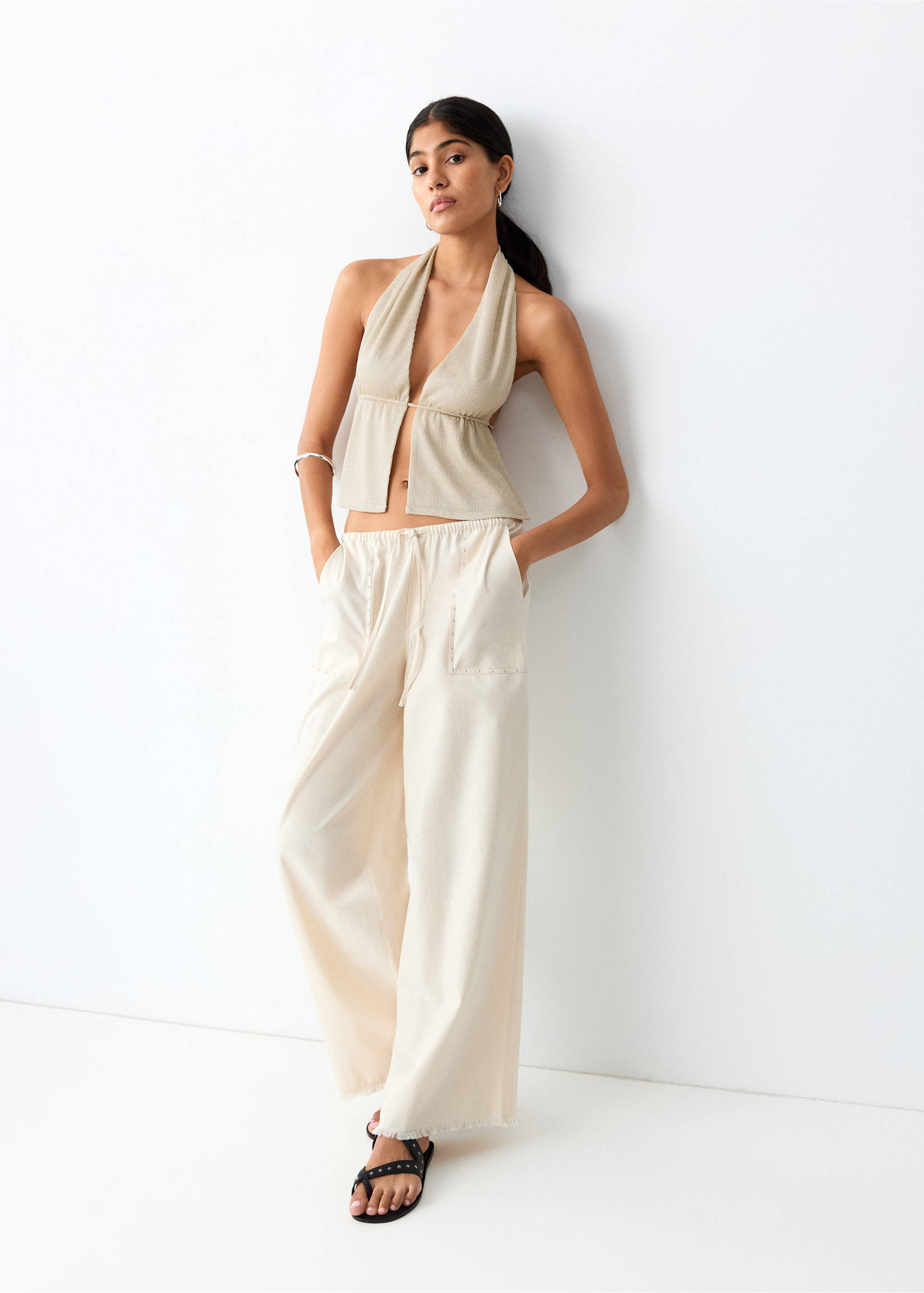 Top halter lazada - Plano general, Oro. Ref: 27097937-00.