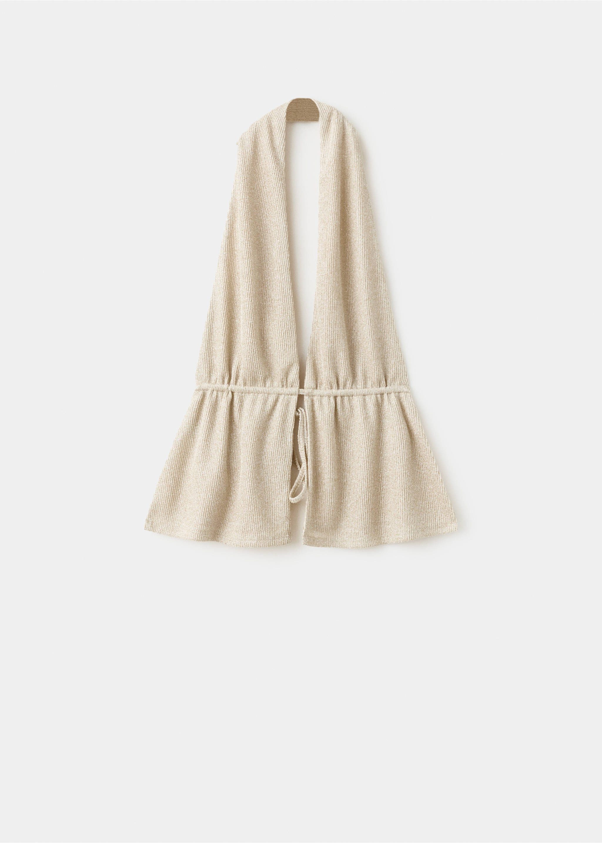 Halter neck top with tie - Article without model, Gold. Ref: 27097937-00.