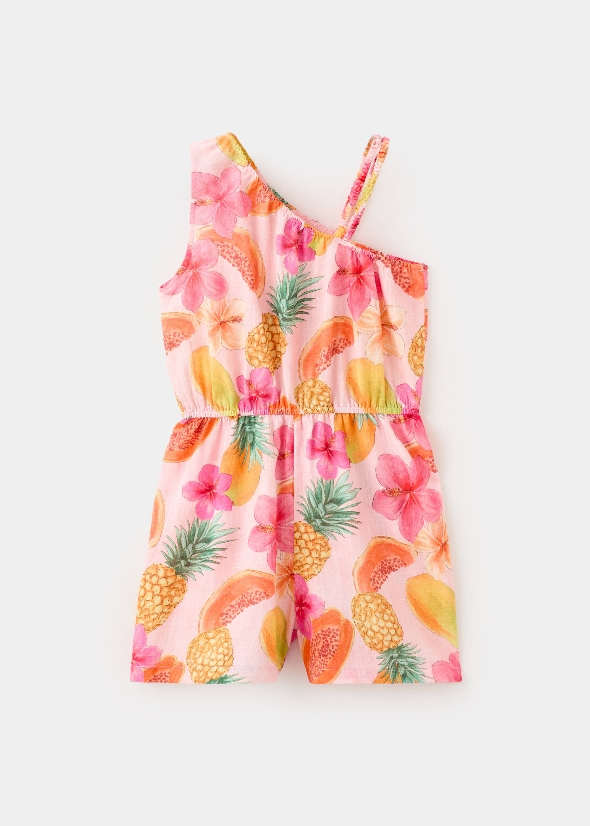 Asymmetric tropical print jumpsuit - Reverse of the article