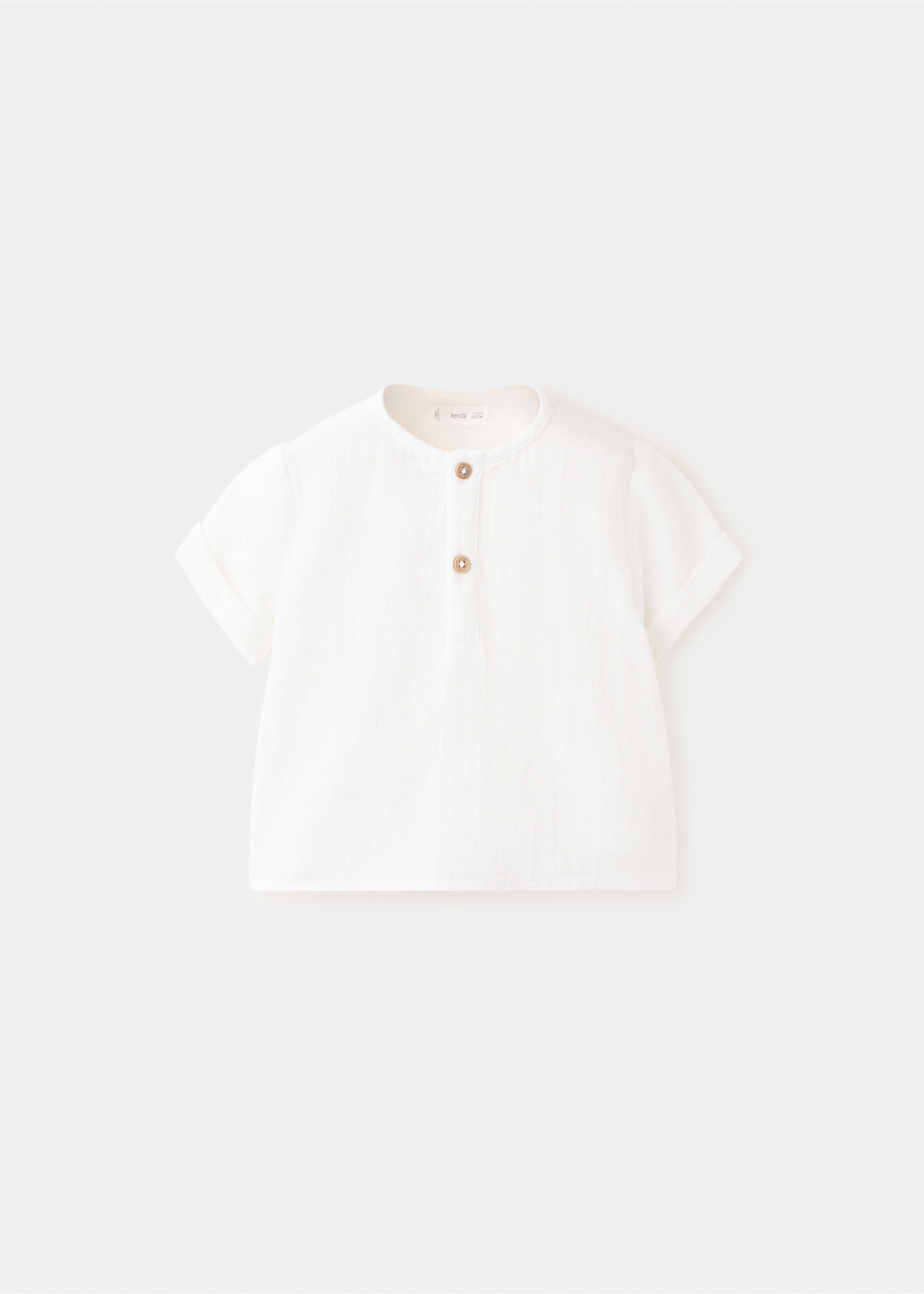 100% cotton shirt - Article without model, Off White. Ref: 27098262-00.