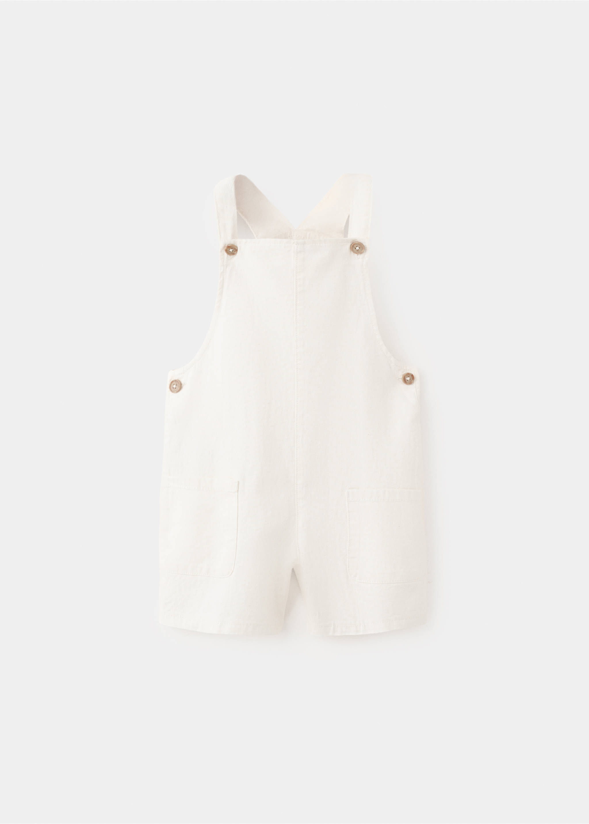 Cotton linen overalls - Article without model, White. Ref: 27098263-00.