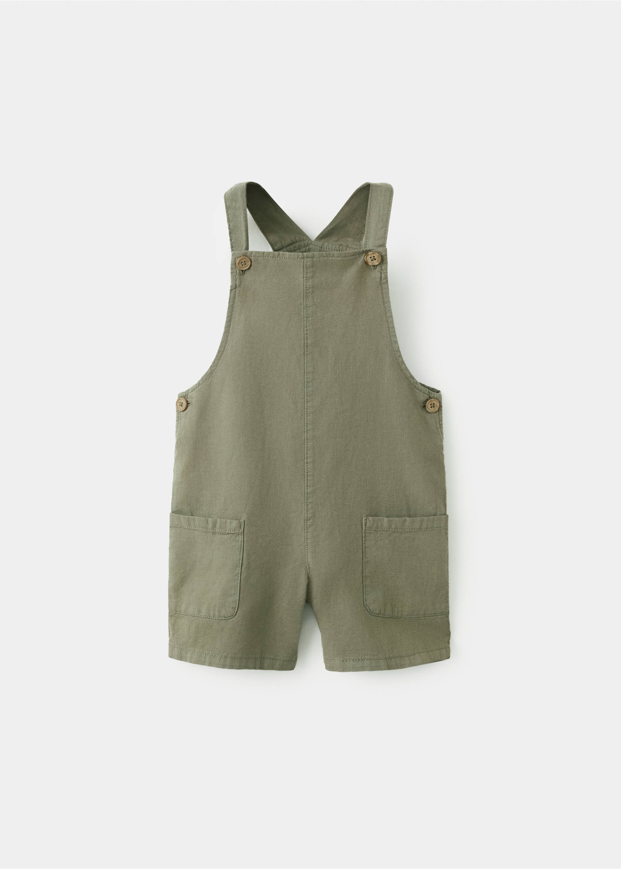 Cotton linen overalls - Article without model, Khaki. Ref: 27098263-00.