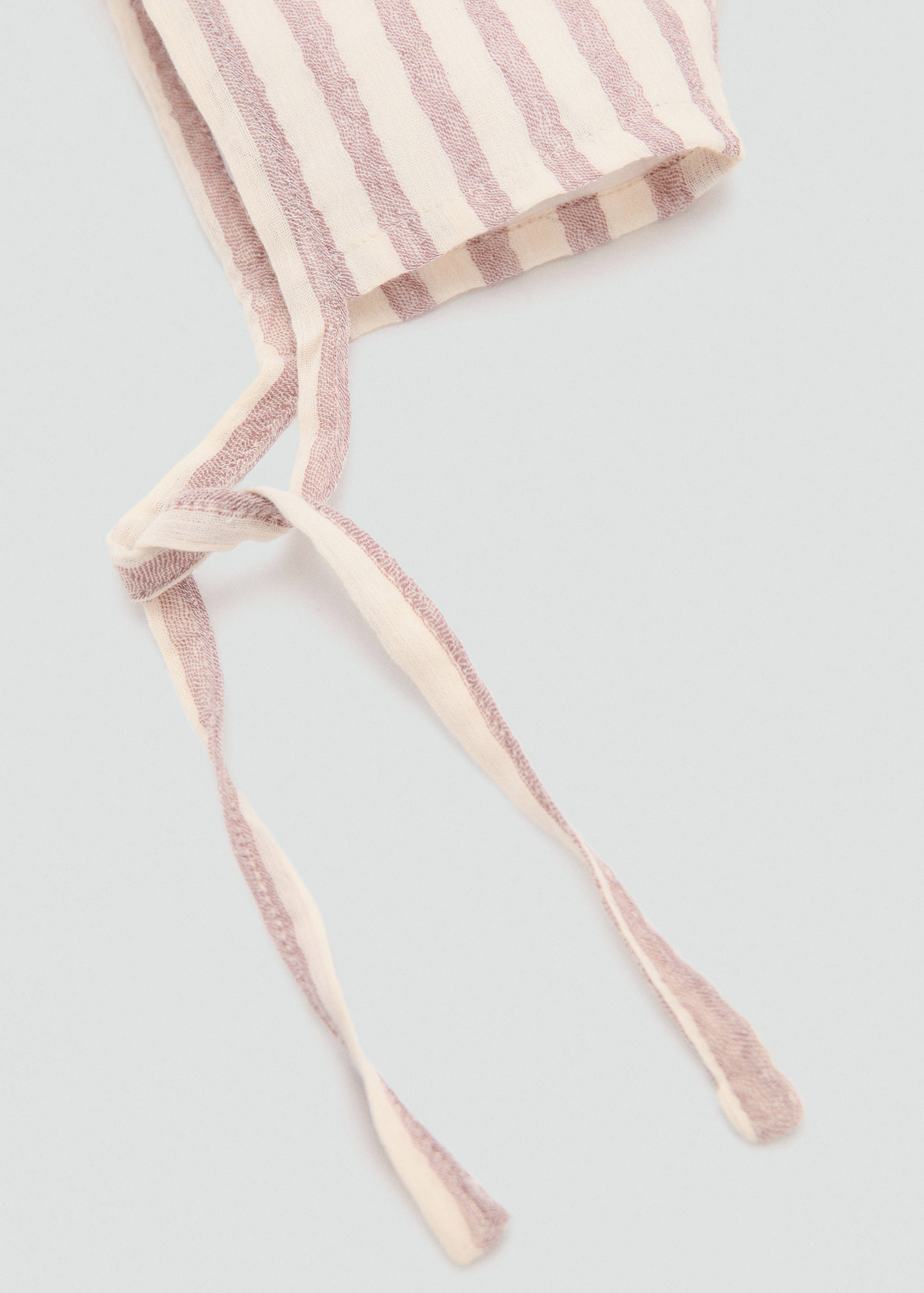 Striped 100% cotton beanie - Details of the article 1
