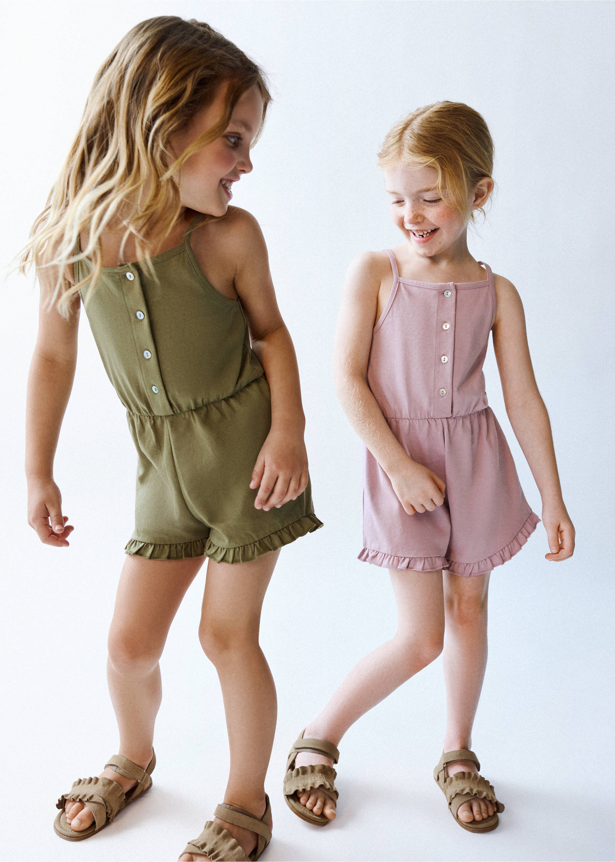 Cotton short jumpsuit - General plane, Light/Pastel Purple. Ref: 27098265-00.