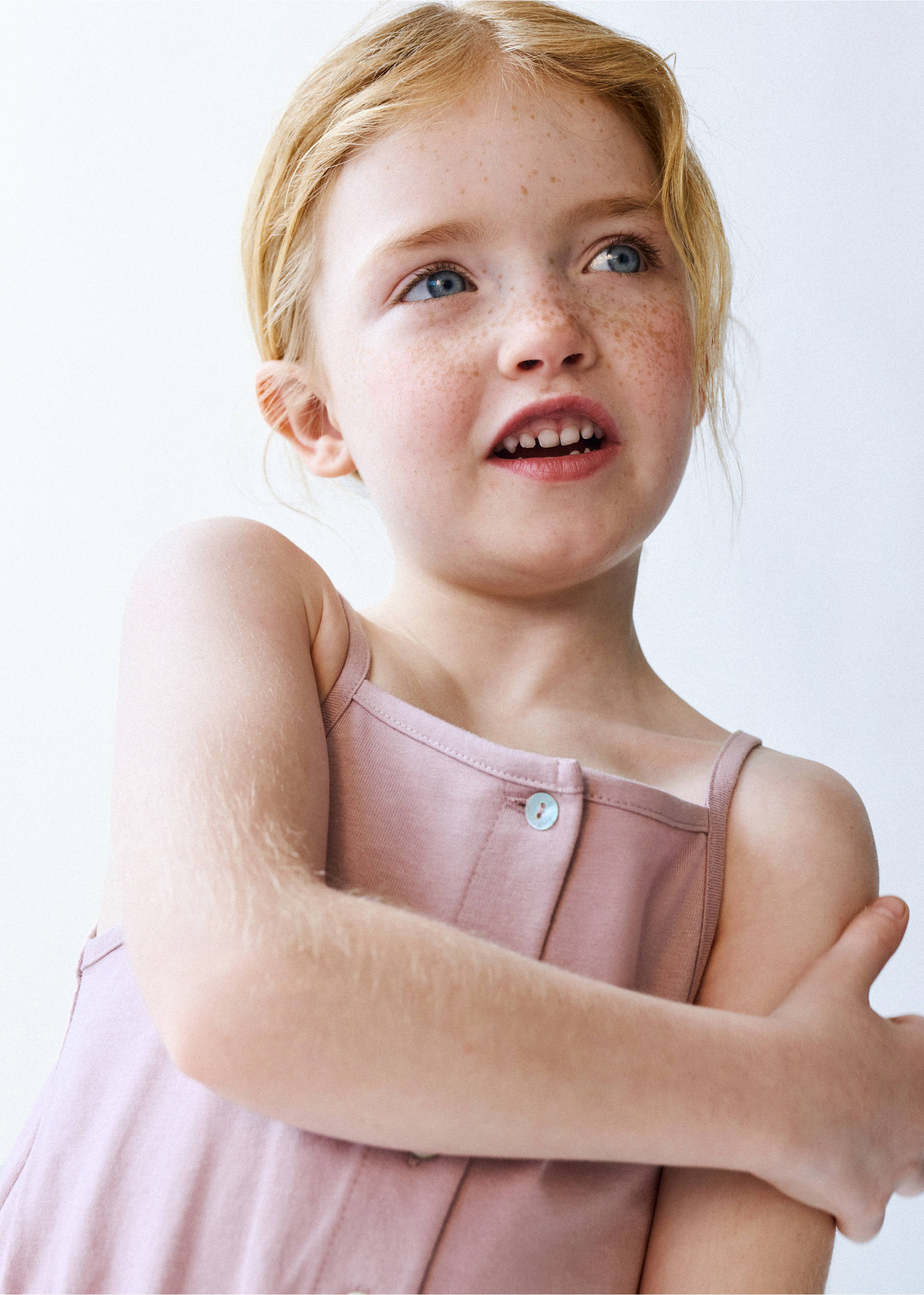 Cotton short jumpsuit - Details of the article 1, Light/Pastel Purple. Ref: 27098265-00.