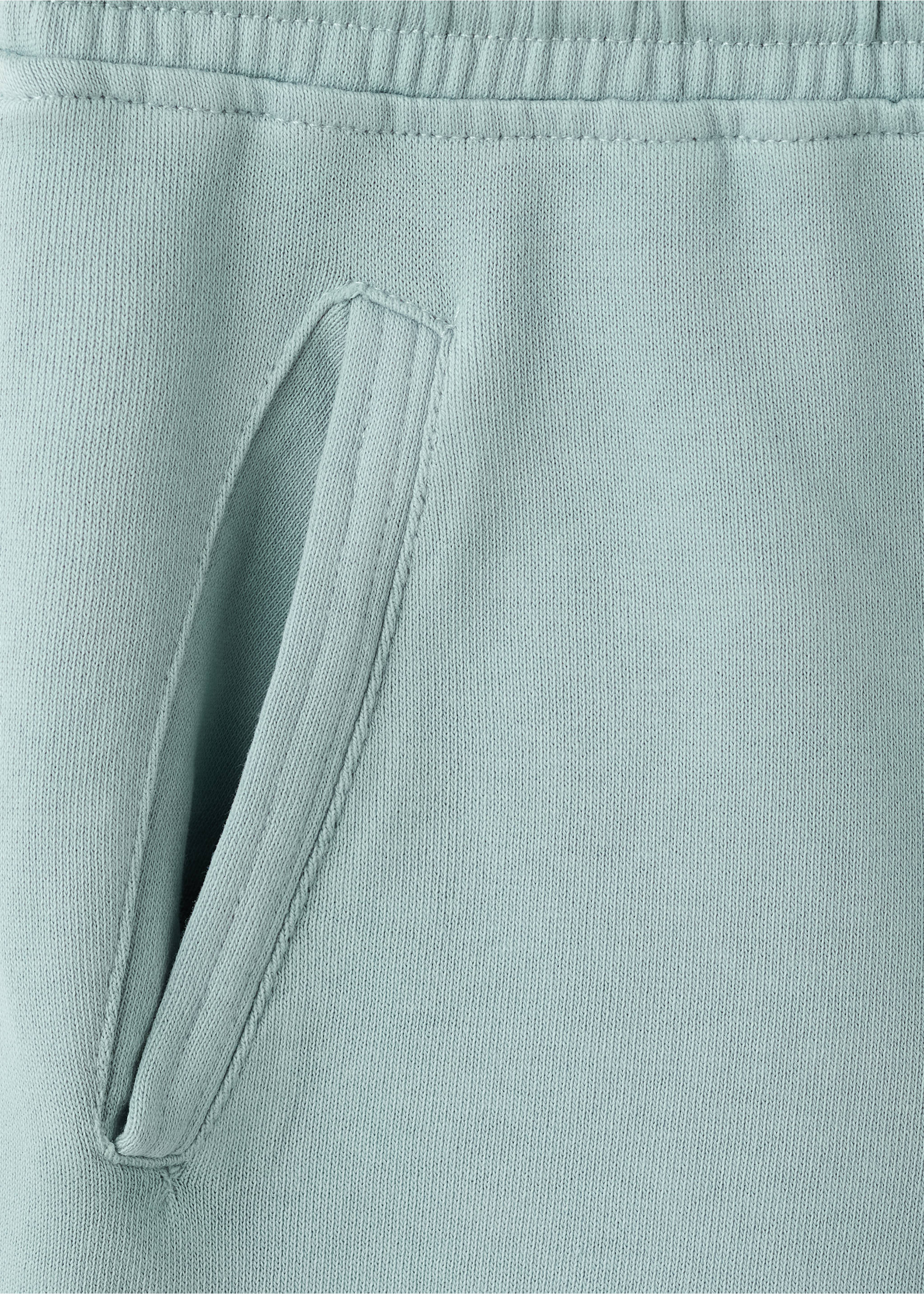 Бермуды из хлопка - Деталь изделия 0, Бирюзовый. Ref: 27098267-00.