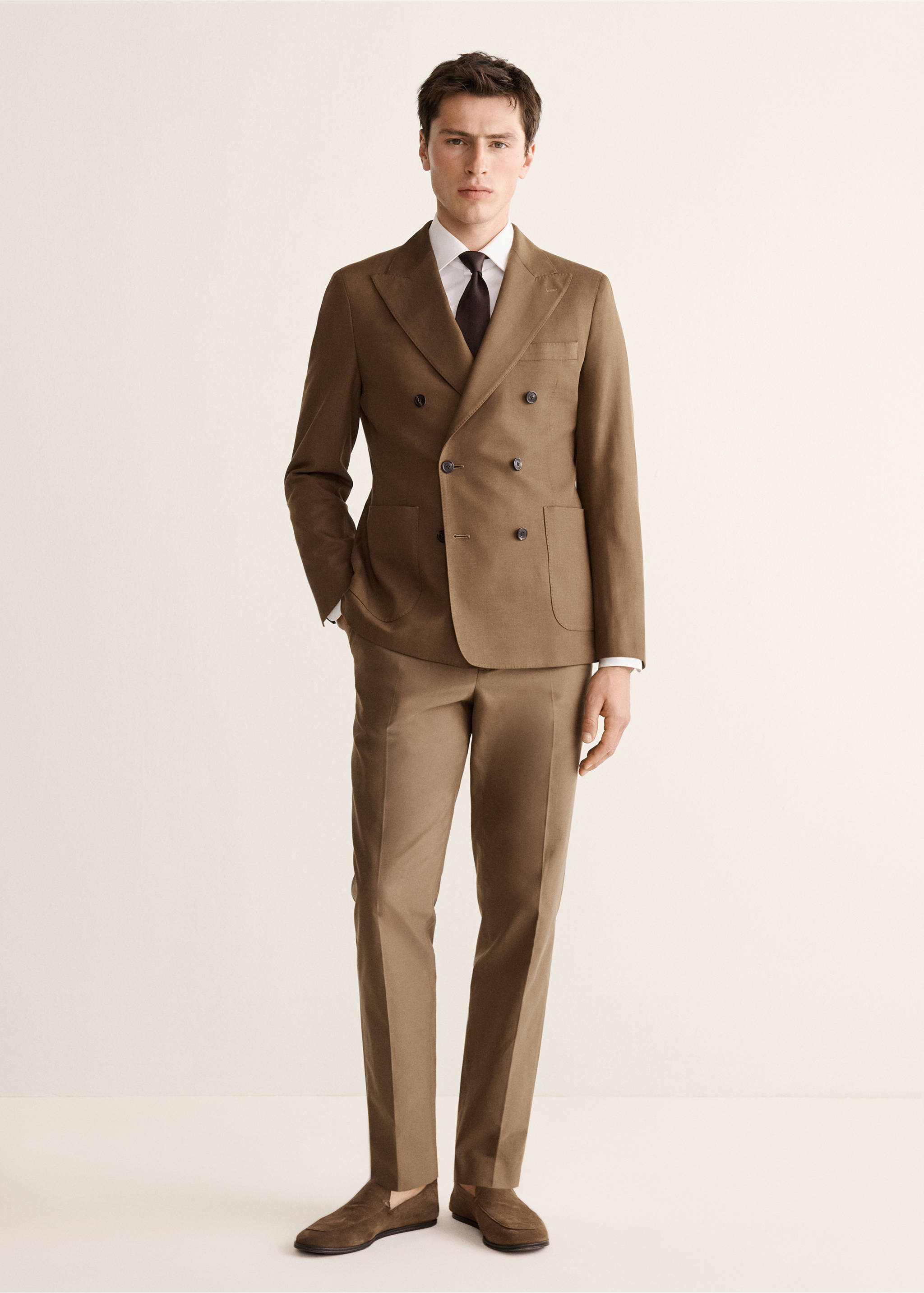 100% cotton slim fit shirt - General plane, White. Ref: 27098270-00.