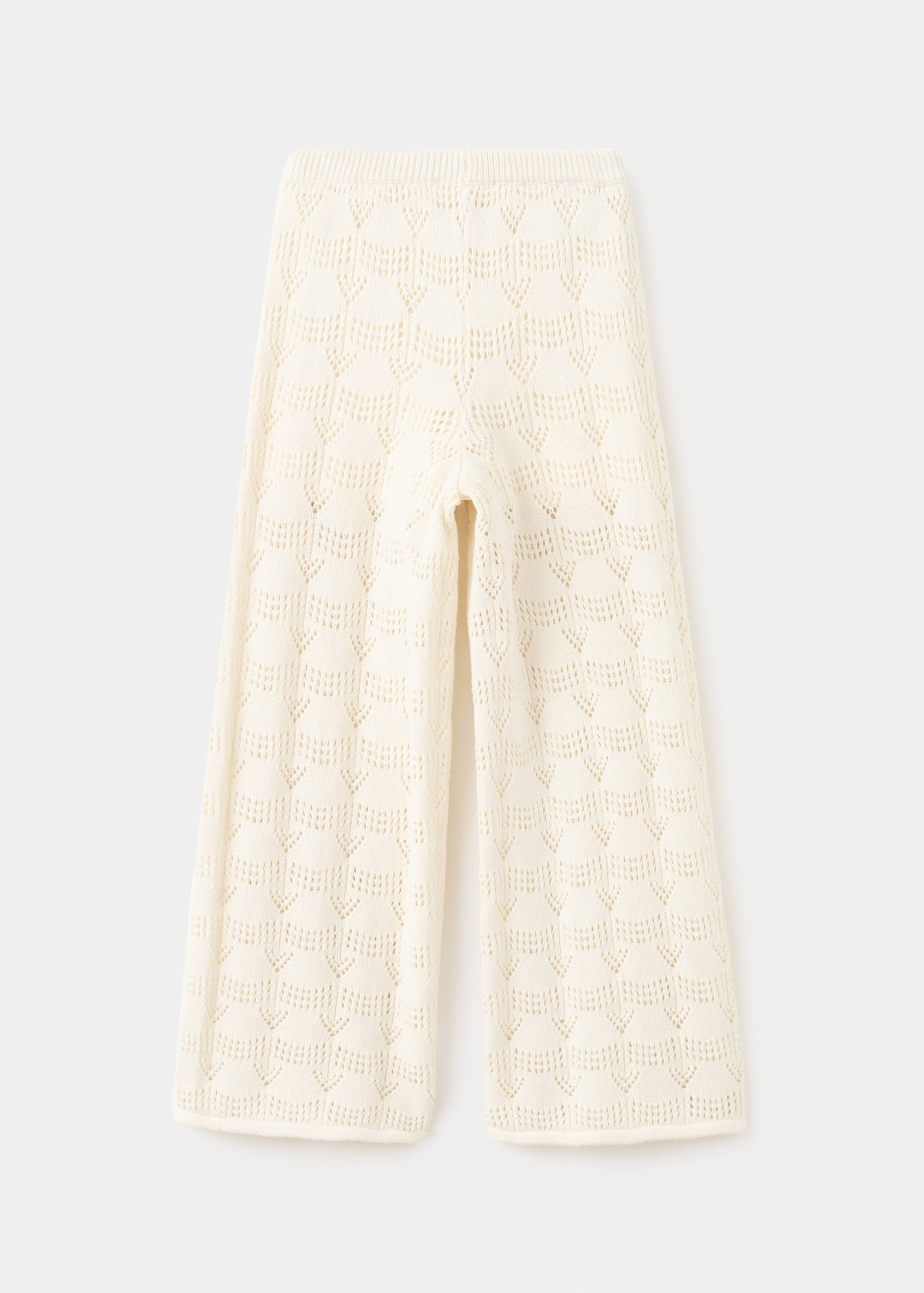 Openwork knit long trousers - Reverse of the article