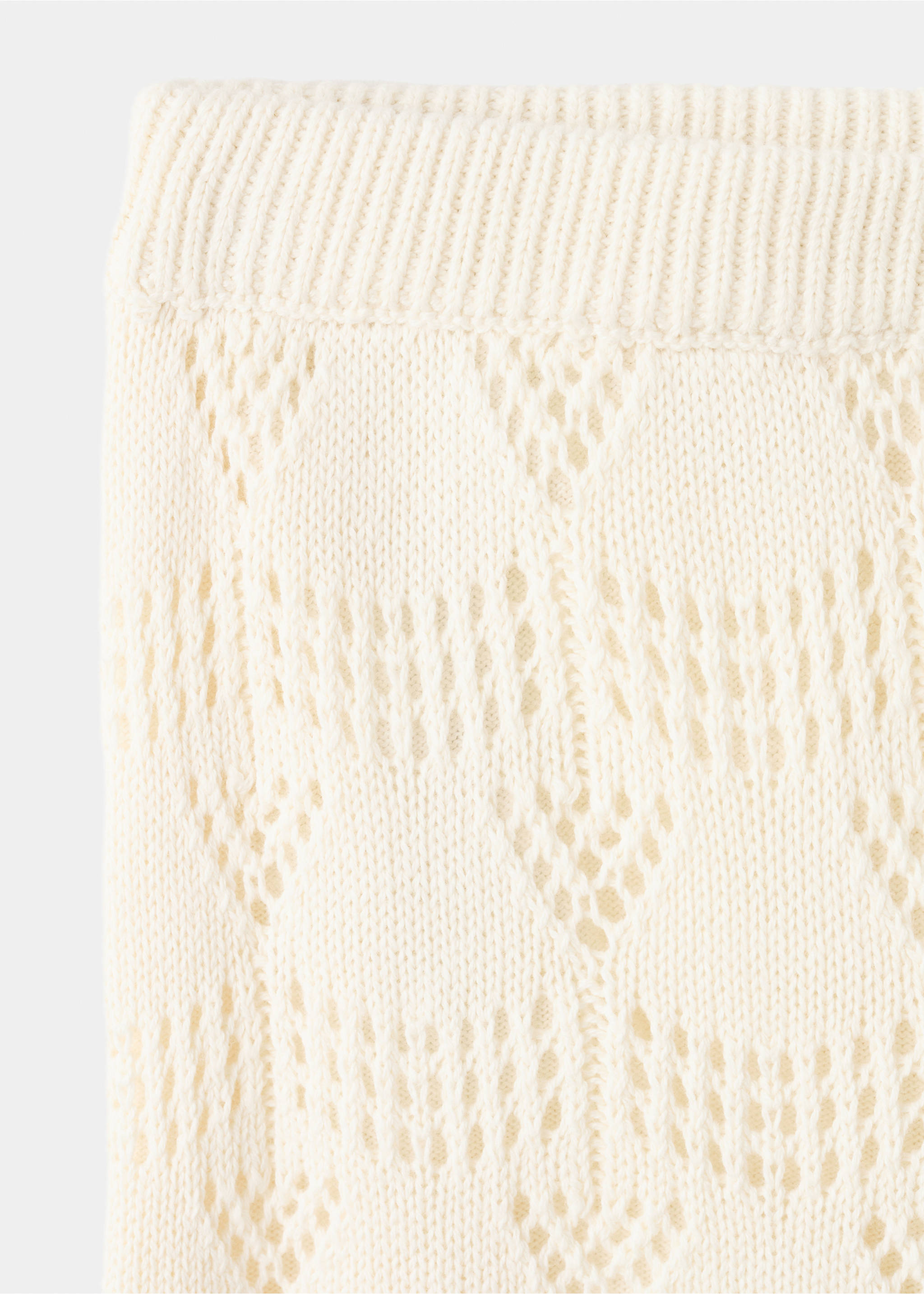 Openwork knit long trousers - Details of the article 8, Off White. Ref: 27098271-00.