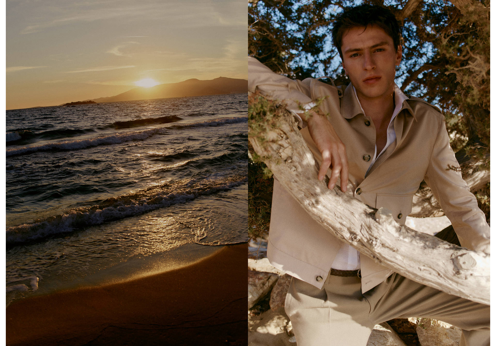 Lightweight Italian silk jacket - Panoramic plane