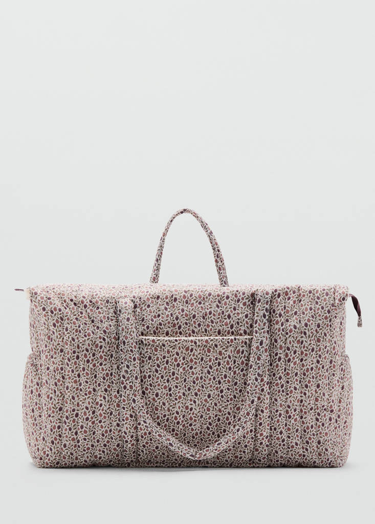 Floral print maternity bag — Off White