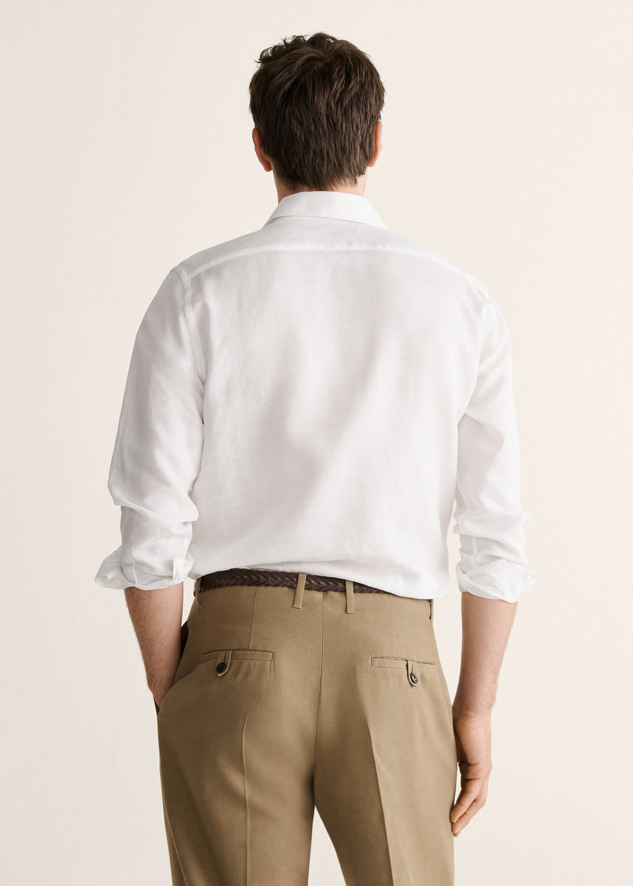 Regular-fit linen shirt - Reverse of the article