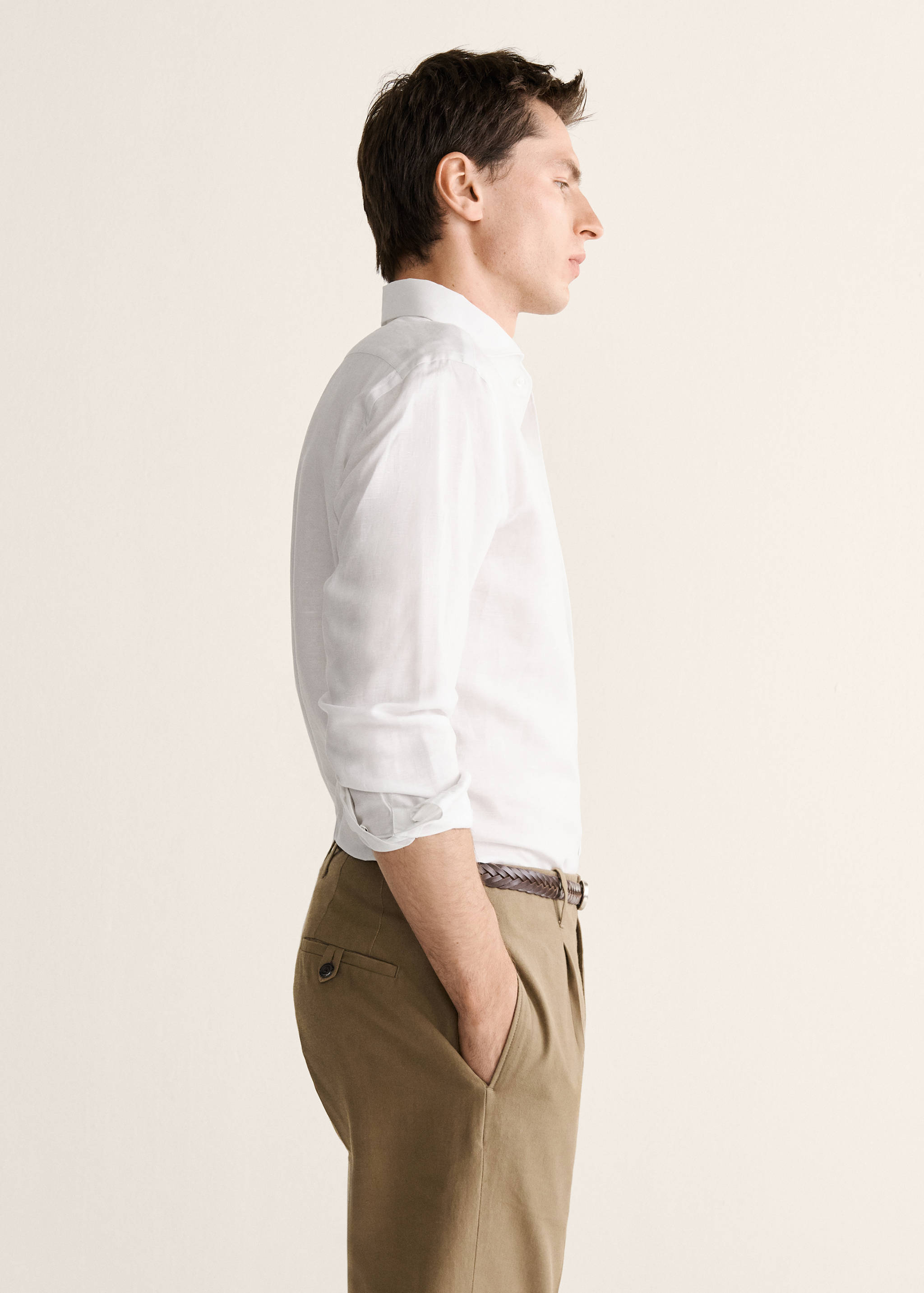 Regular-fit linen shirt - Details of the article 2
