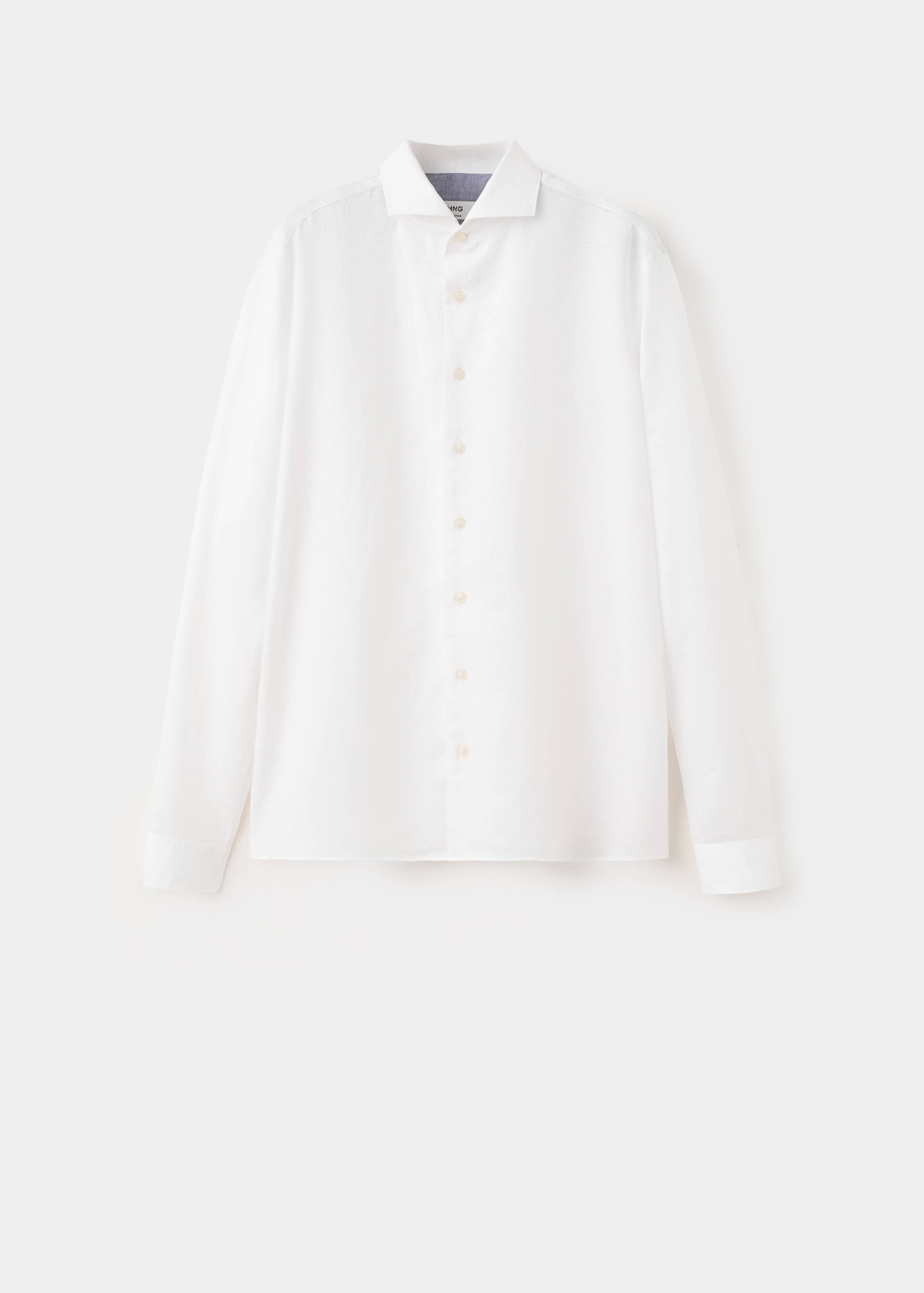 قميص من الكتان بقصة منتظمة - منتج دون نموذج