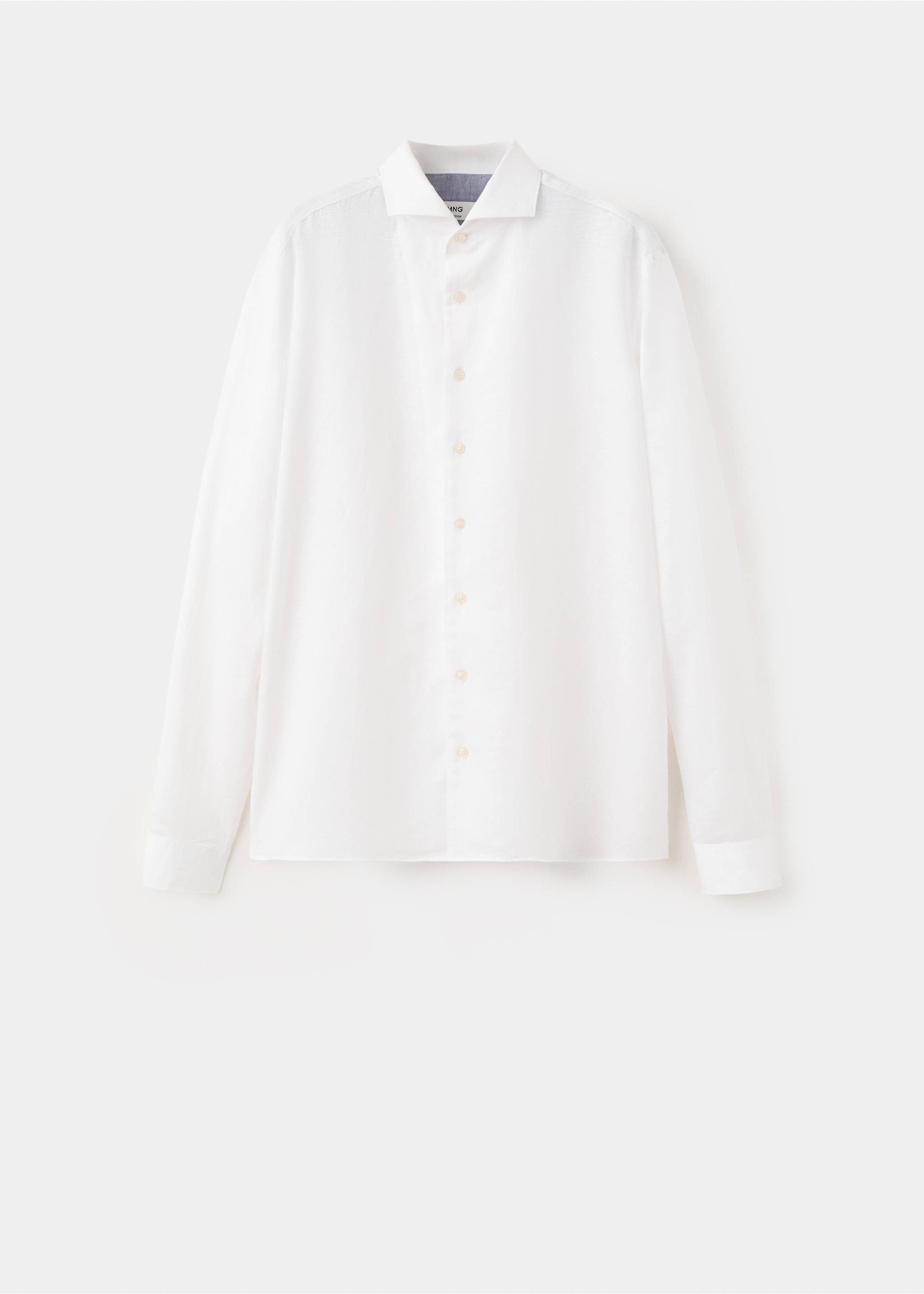 Regular-fit linen shirt - Article without model, White. Ref: 27098276-00.