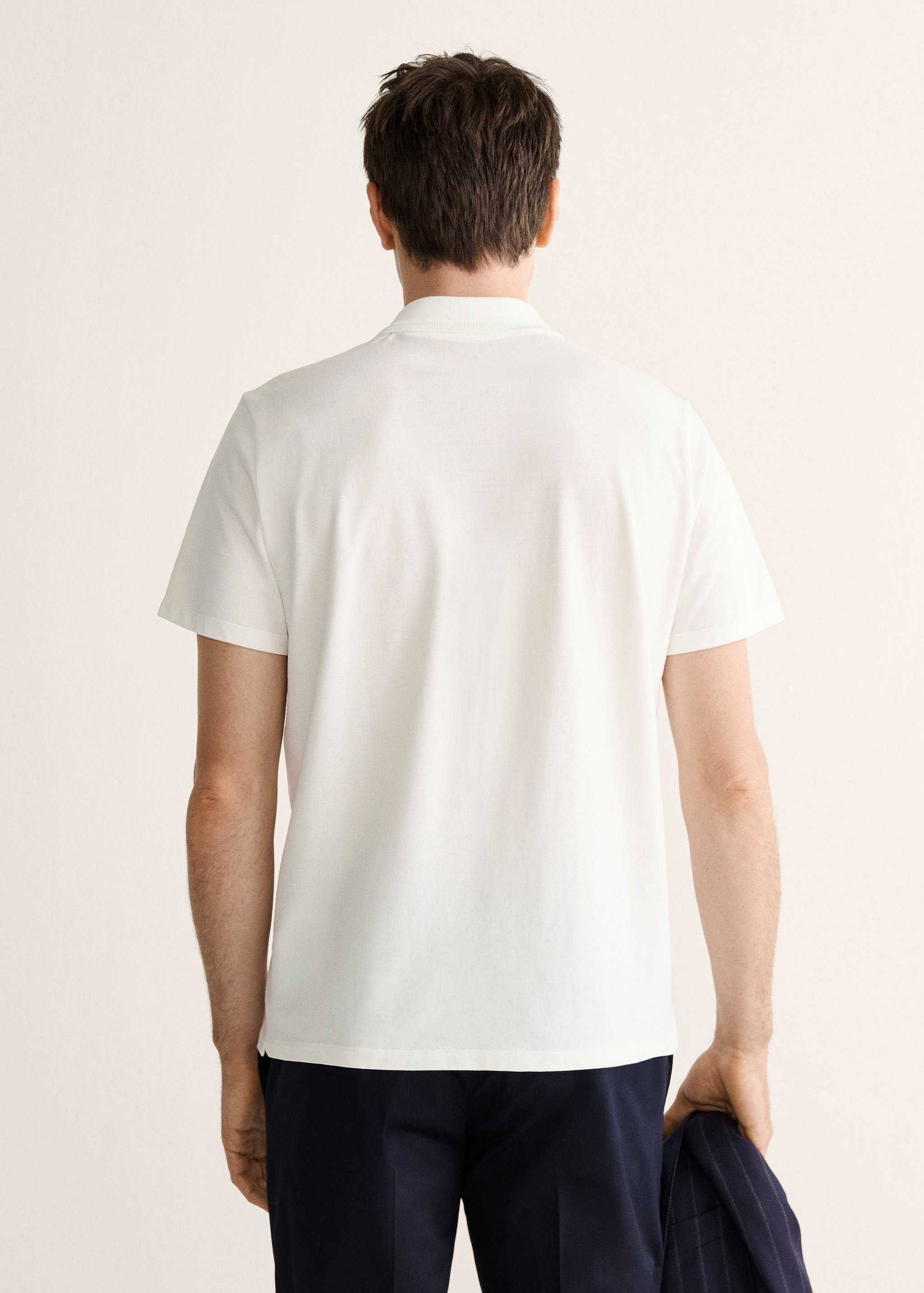 Поло из тонкого трикотажа 100% хлопок - Обратная сторона изделия