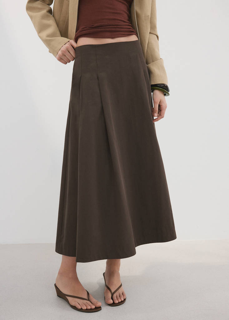 Flared midi-skirt